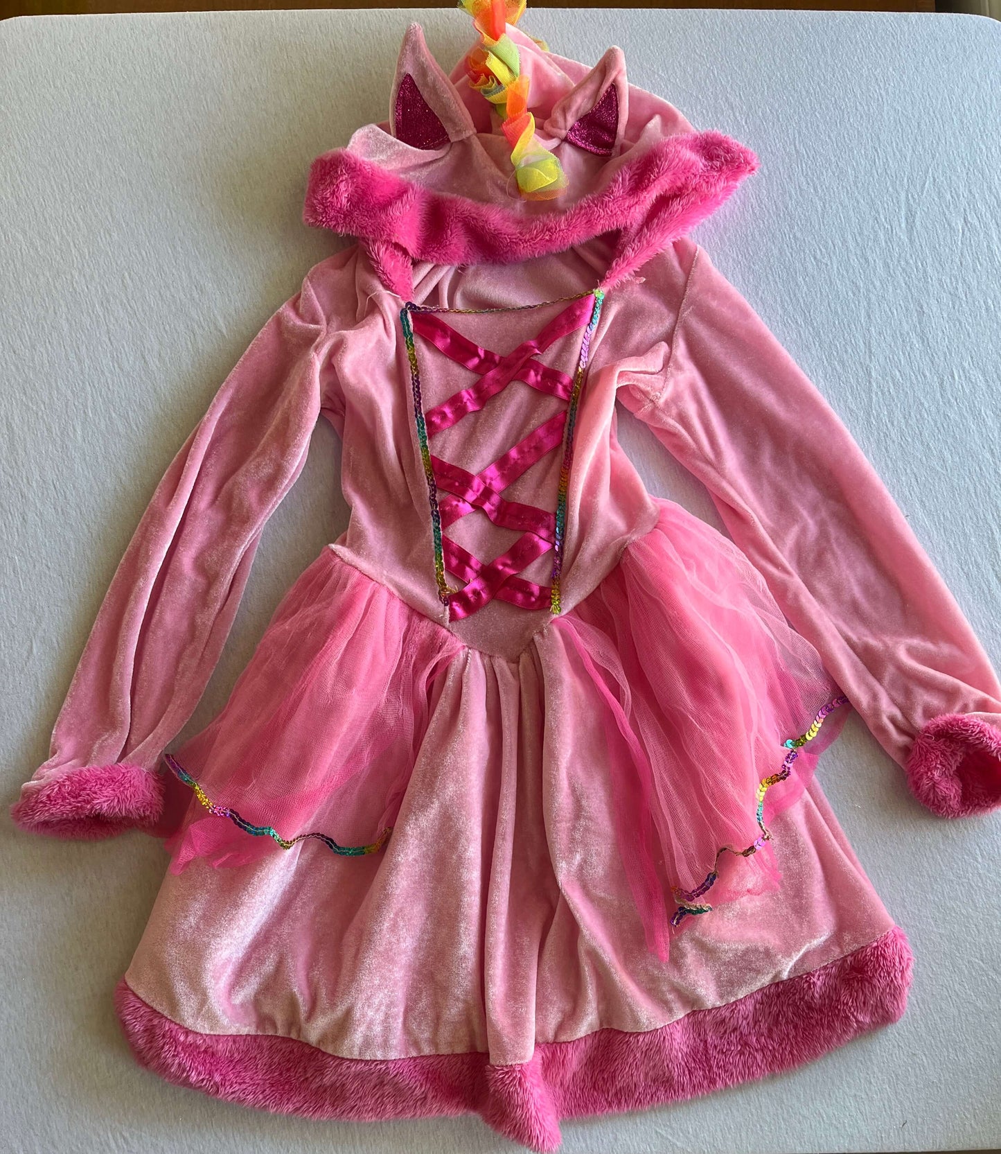 Pink Rainbow Horse Costume, size 4-6, Kids 5/5T (extra small)