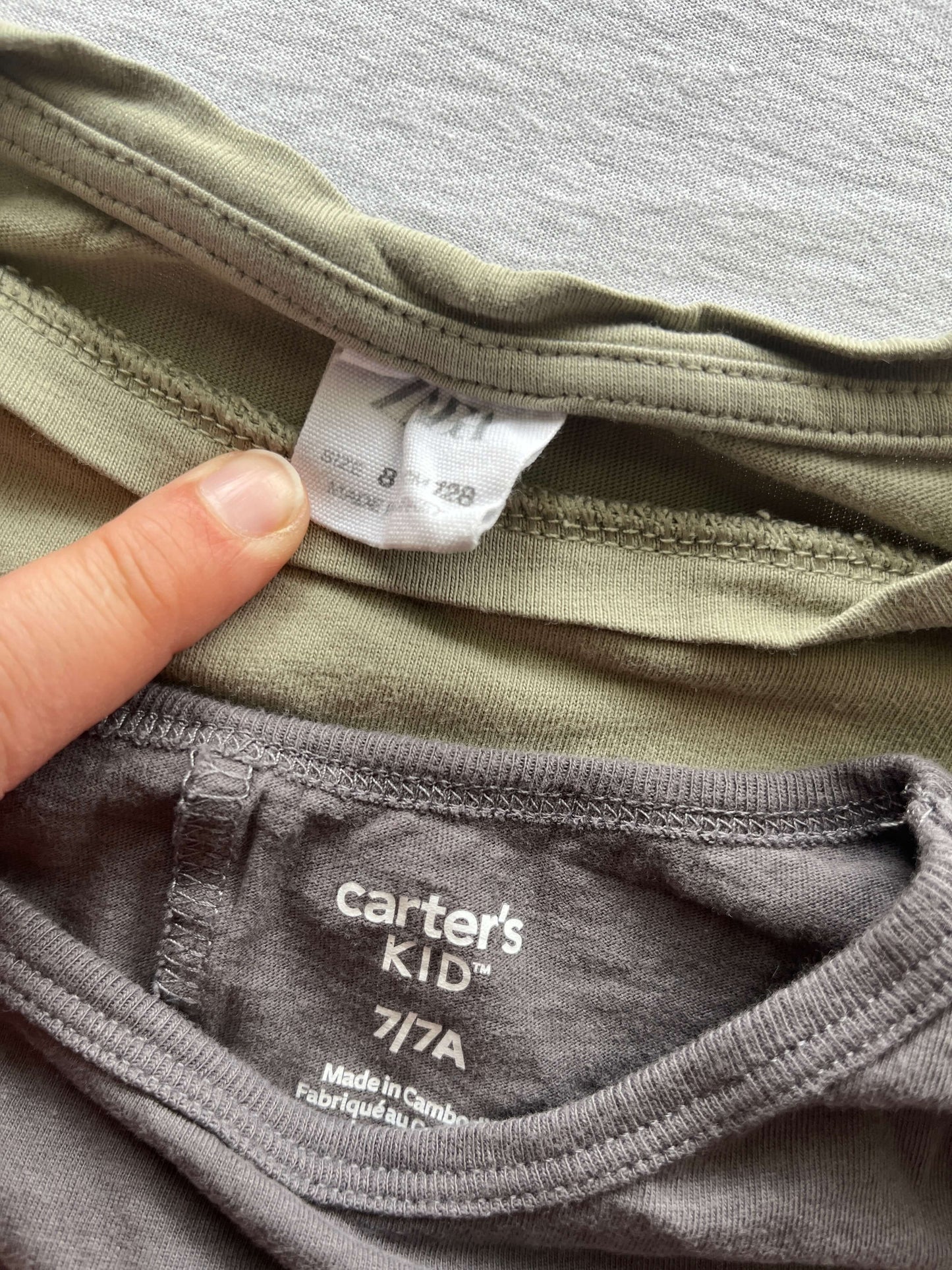 Zara and Cater's Long Sleeve Shirts, Size7/8, Kids 7 & 8 (small)