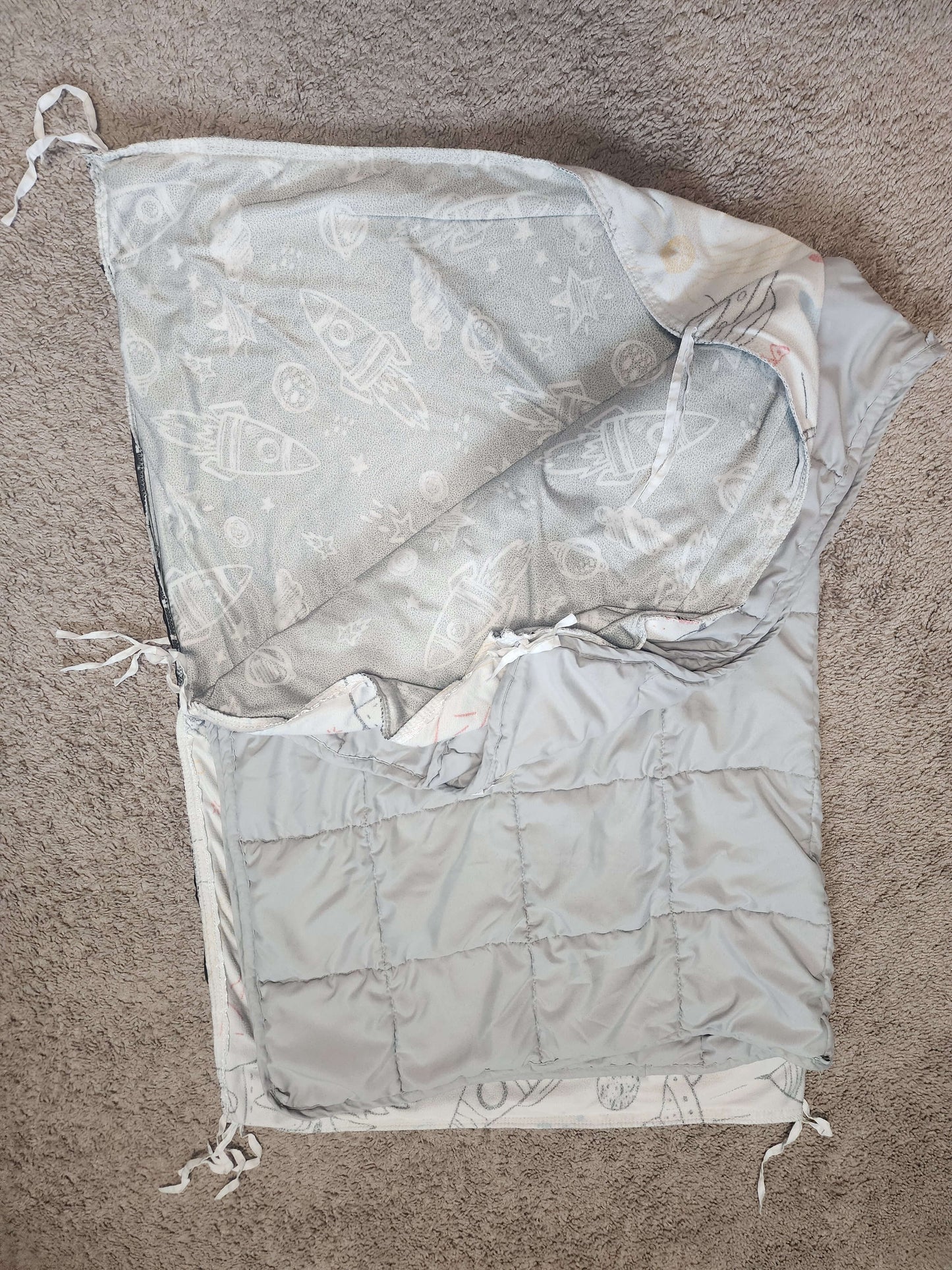 Child's weighted blanket 5lb with glass beads! MSRP $42 Reversible!