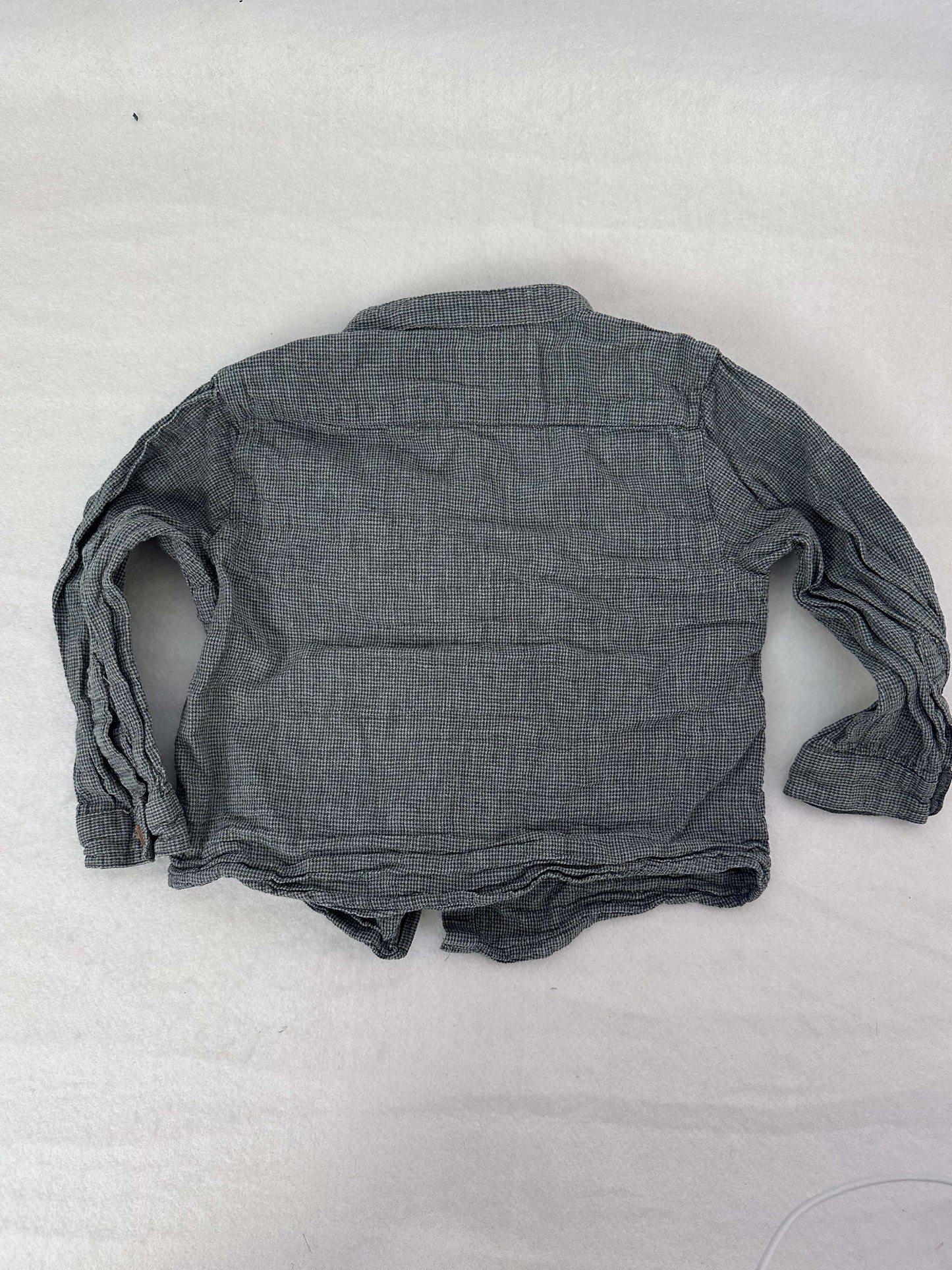 Zara sage green grid button down 12-18m, Kids 18 Month (12-18M)