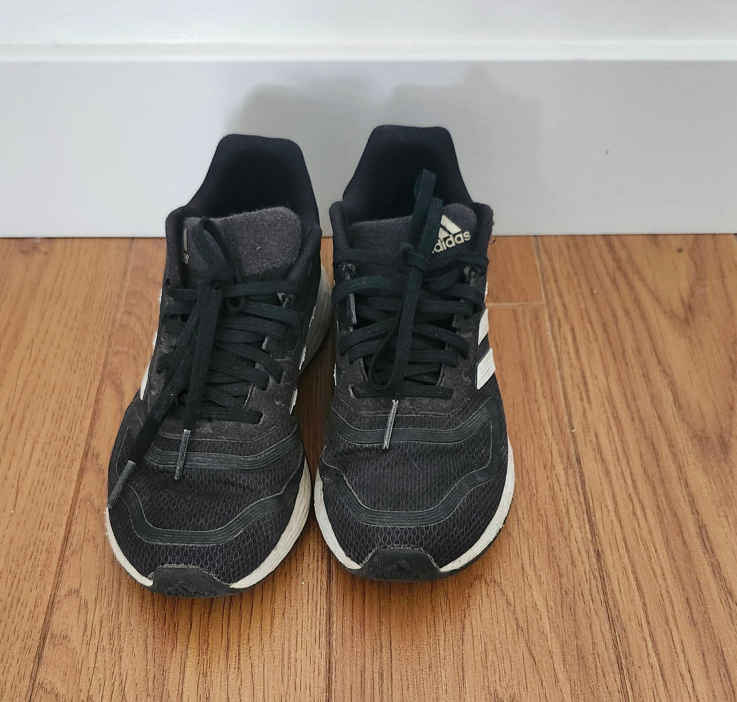 Adidas Black and White Runners, Shoes 13 (Kids:4-8yr)