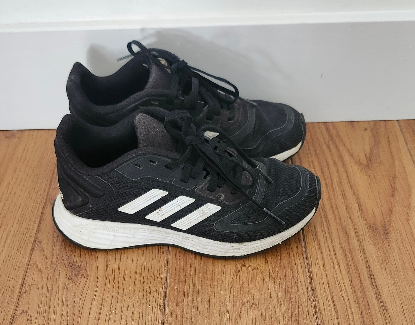 Adidas Black and White Runners, Shoes 13 (Kids:4-8yr)