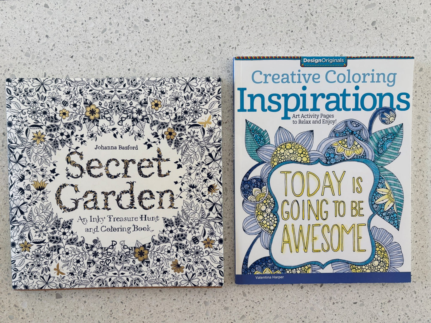2 Mandala Style Colouring Books