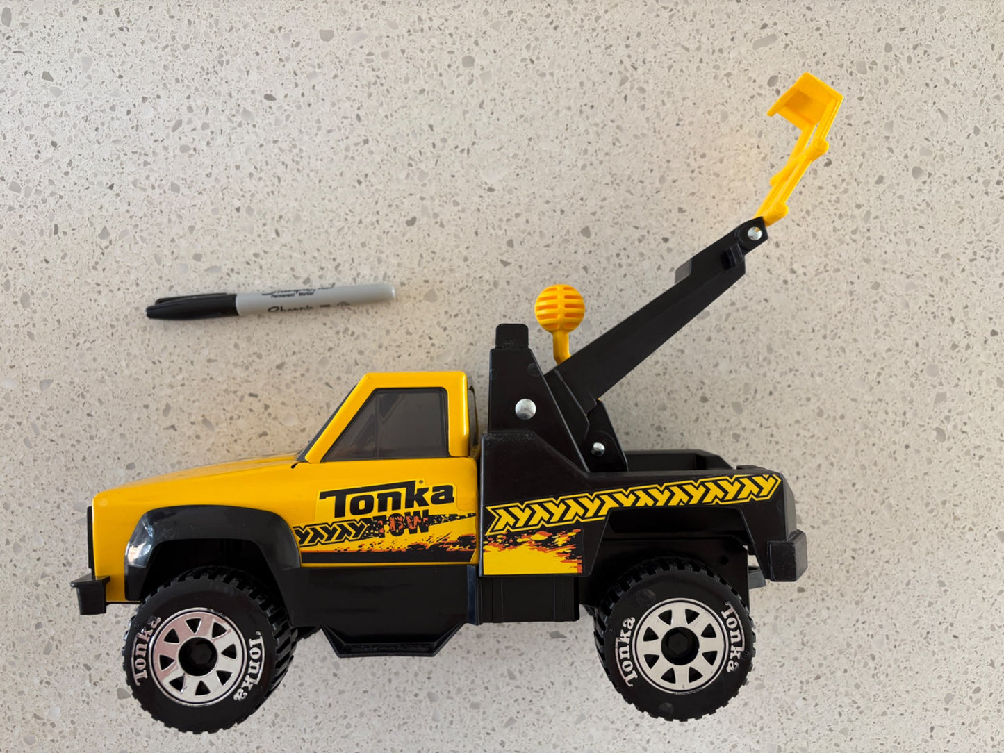 Yellow Tonka Tow Truck
