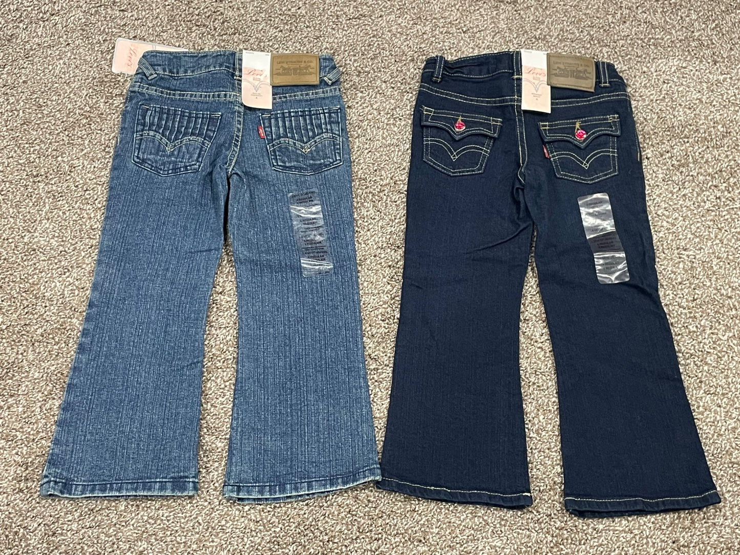 Two pairs of New Girls Levi Jeans, size 4 / 4T, New with Tag (NWT), Kids 4/4T