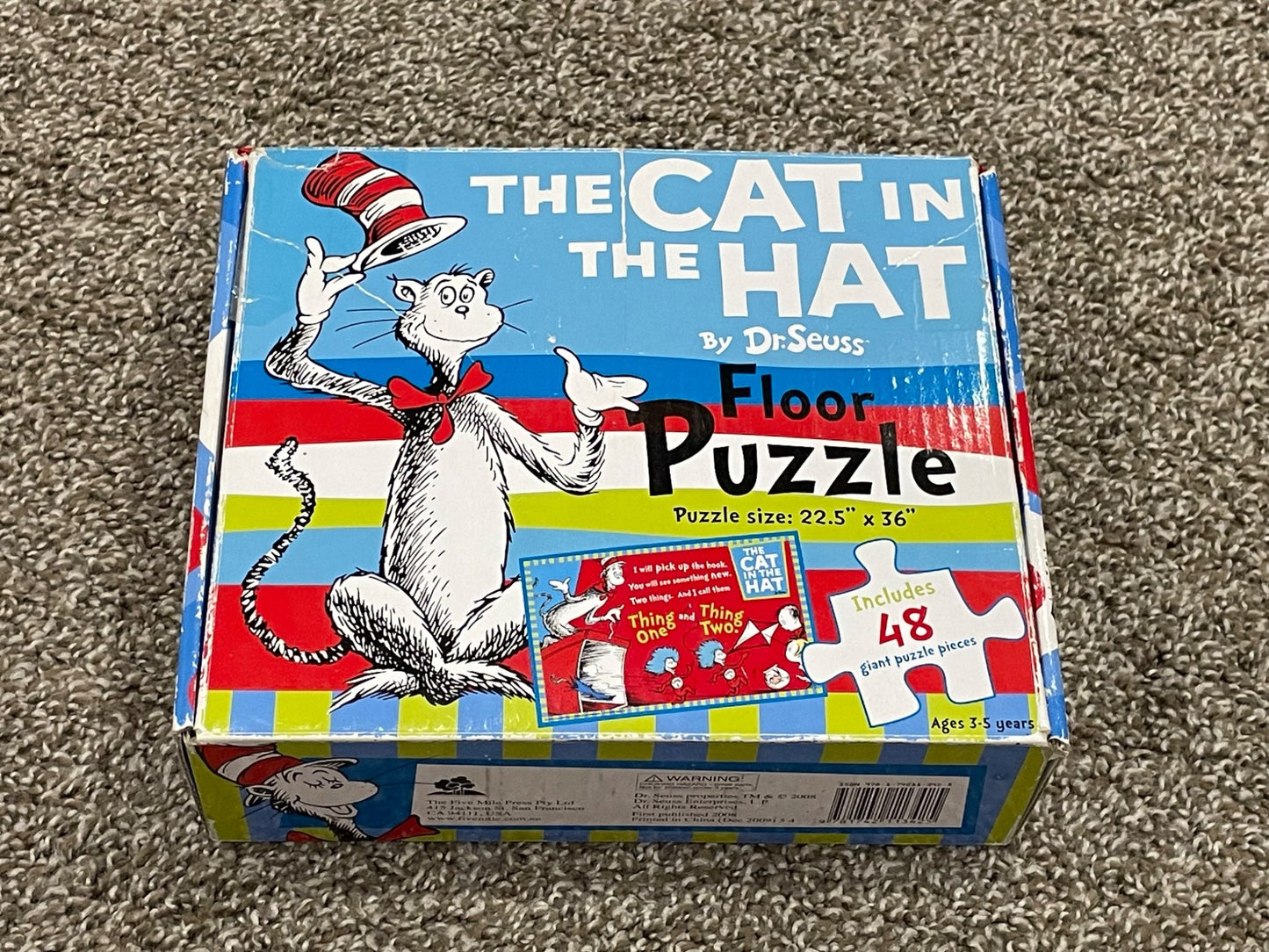 Kids Dr. Suess The Cat in the Hat Floor Puzzle - Thing One and Thing Two