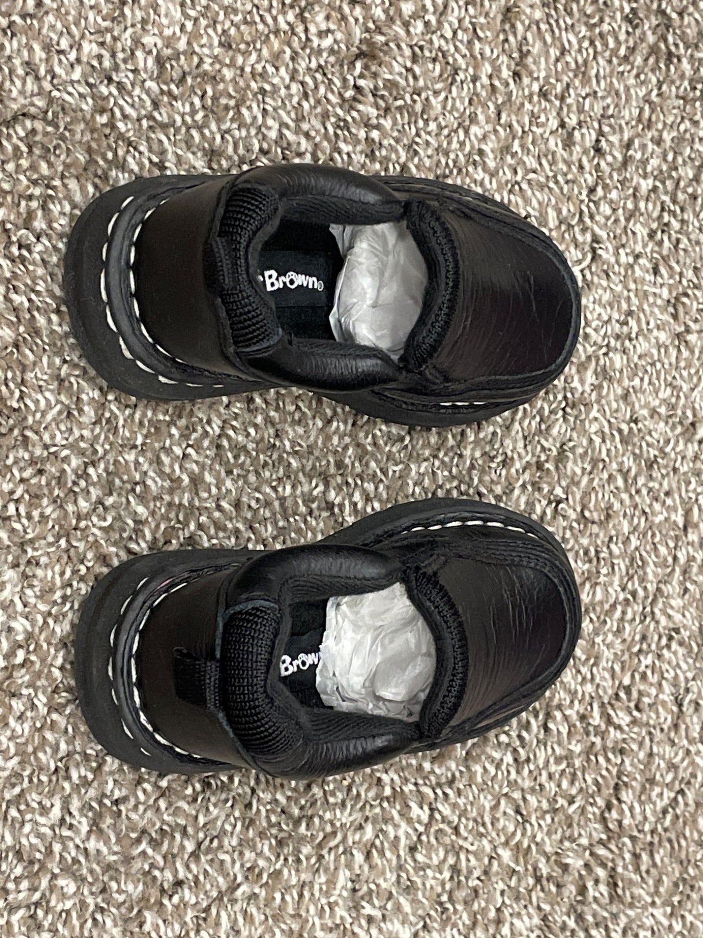Boys Black Buster Brown Dress Shoes, size 6 toddler, Never worn , Shoes 6 (Walkers:12-24 mth)
