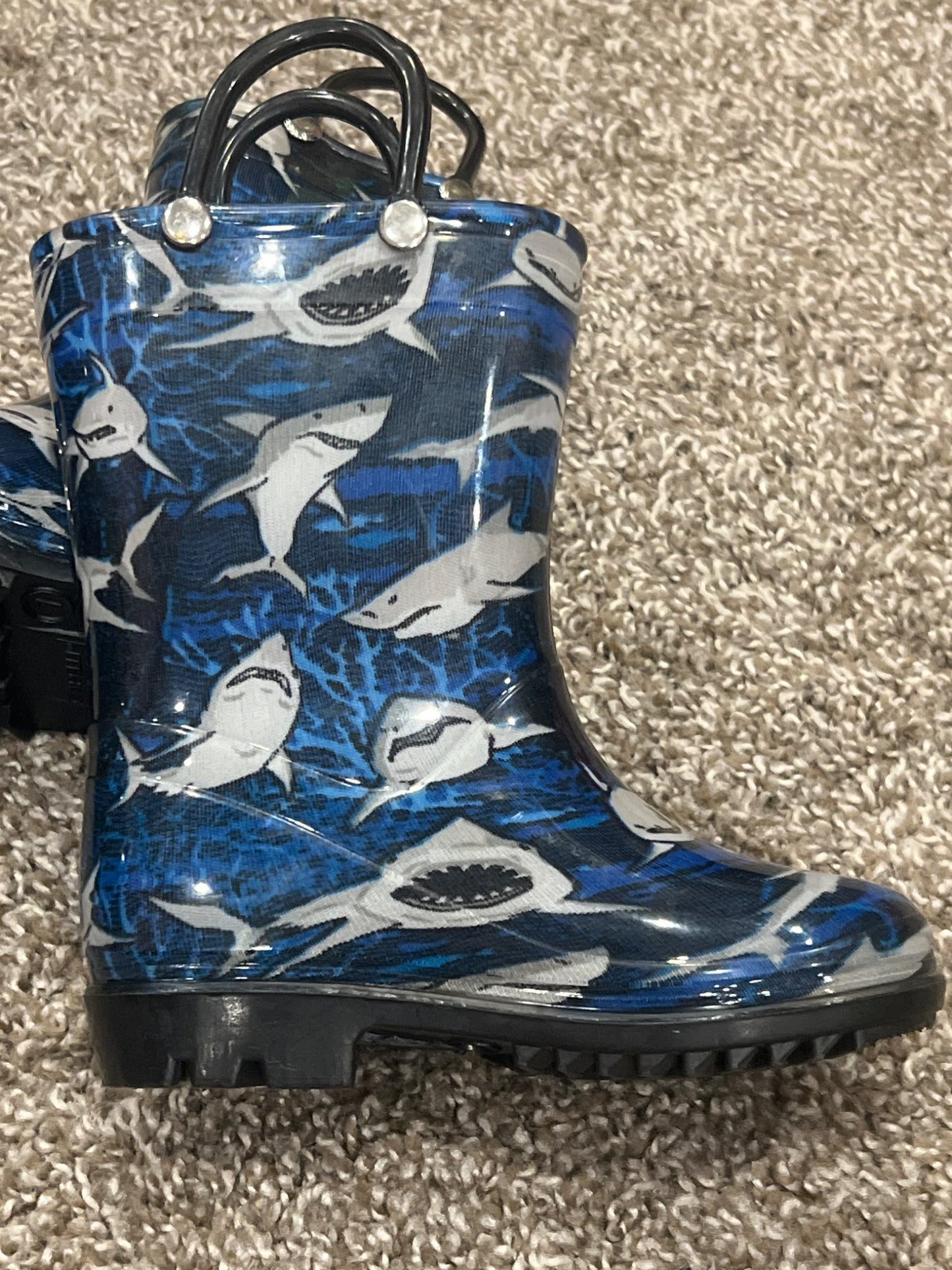 Rain boots, shark, Capelli New York, size 7 , Shoes 7 (Walkers:12-24 mth)
