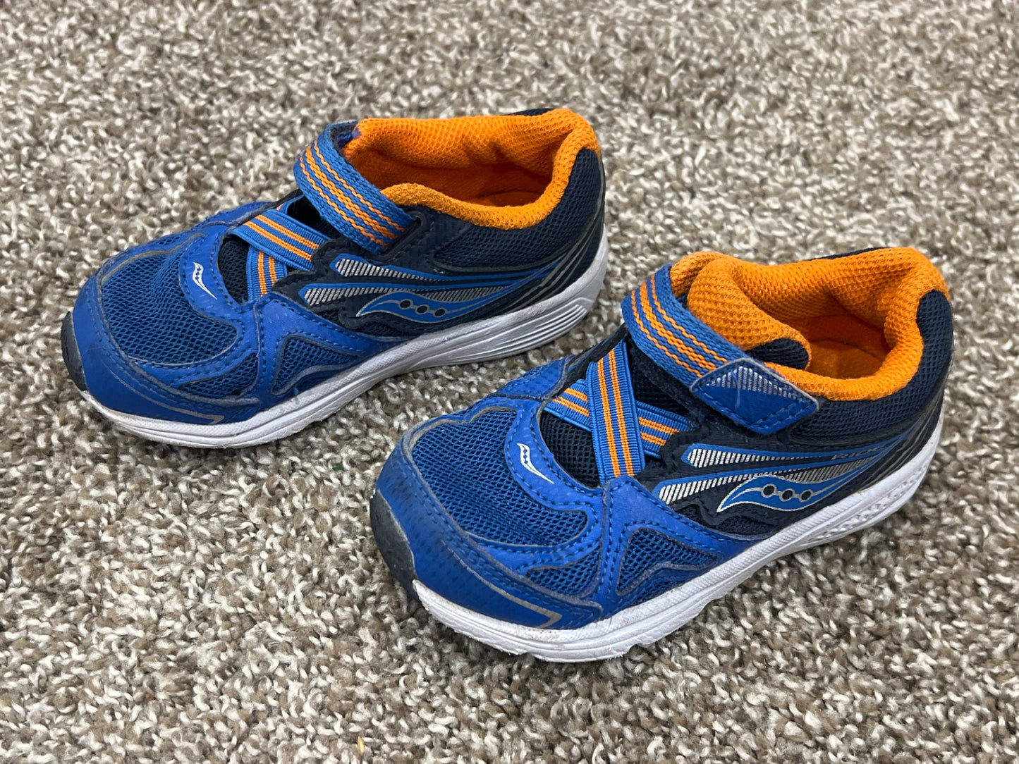 Boys Saucony Ride Running Shoes Sneakers, size 8W, VGUC, Shoes 8 (Toddler:2-4yr)