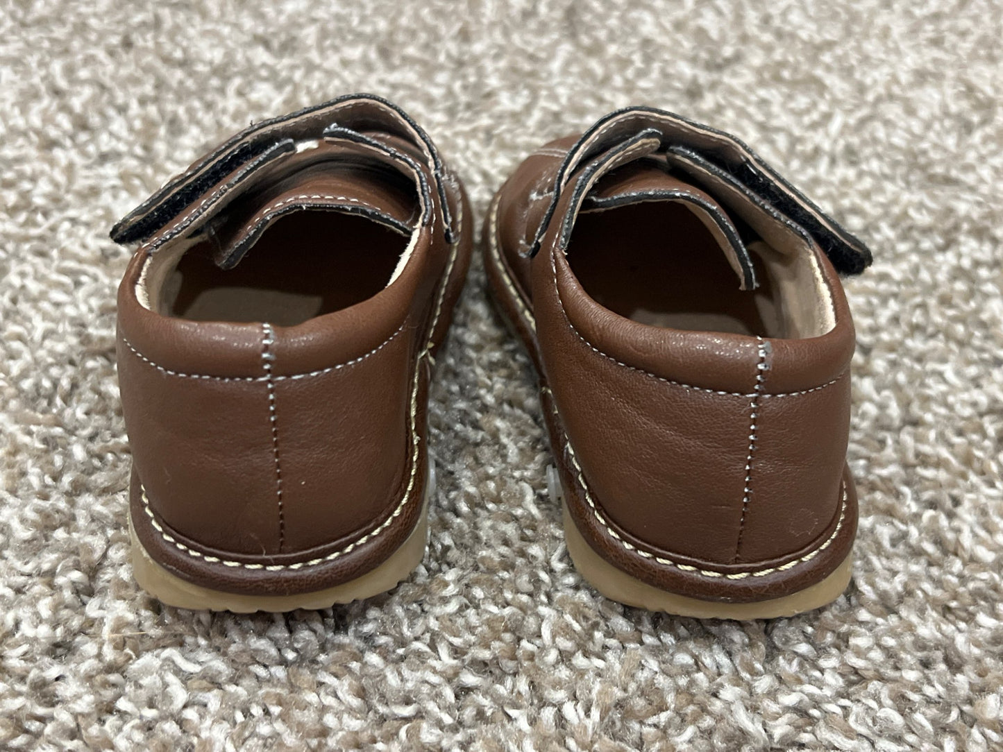 Boys, Brown, Foot Kinetic, Toddler Squeak Shoes, Approx. Size 4, VGUC, Shoes 4 (Baby: 0-12 mth)