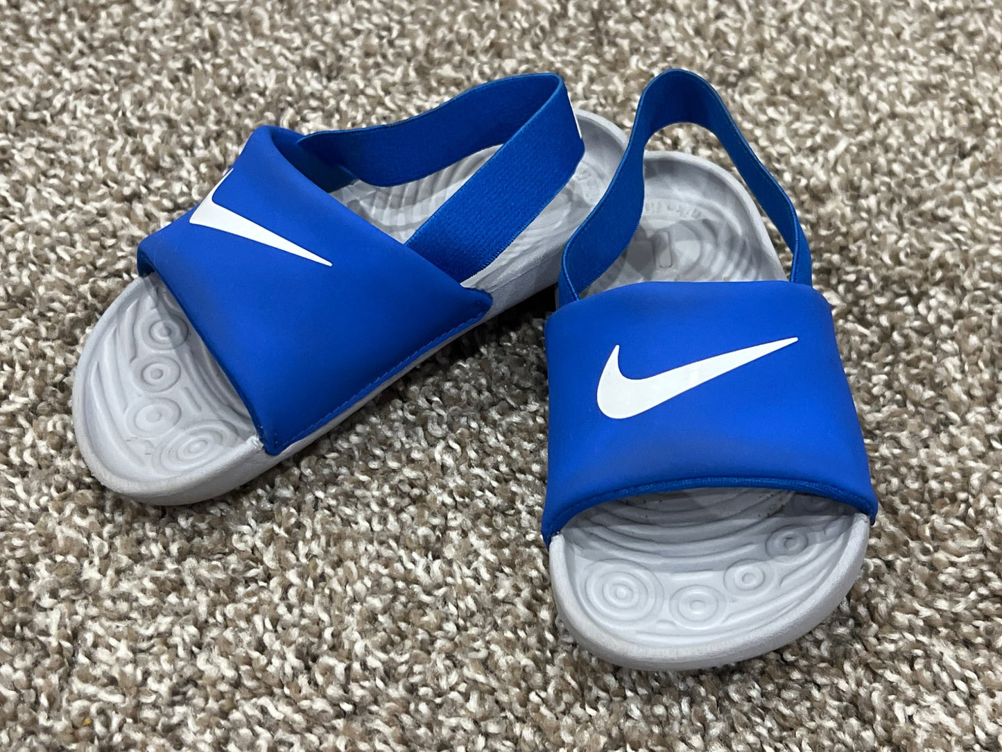 Blue Nike Kawa Slides, size 9, VGUC, Shoes 9 (Toddler:2-4yr)