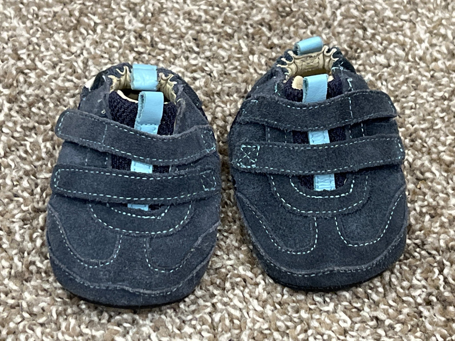 Baby Boys, Robeez Crib Shoes, Velcro Sneakers, size 2, VGUC, Shoes 2 (Baby: 0-12 mth)