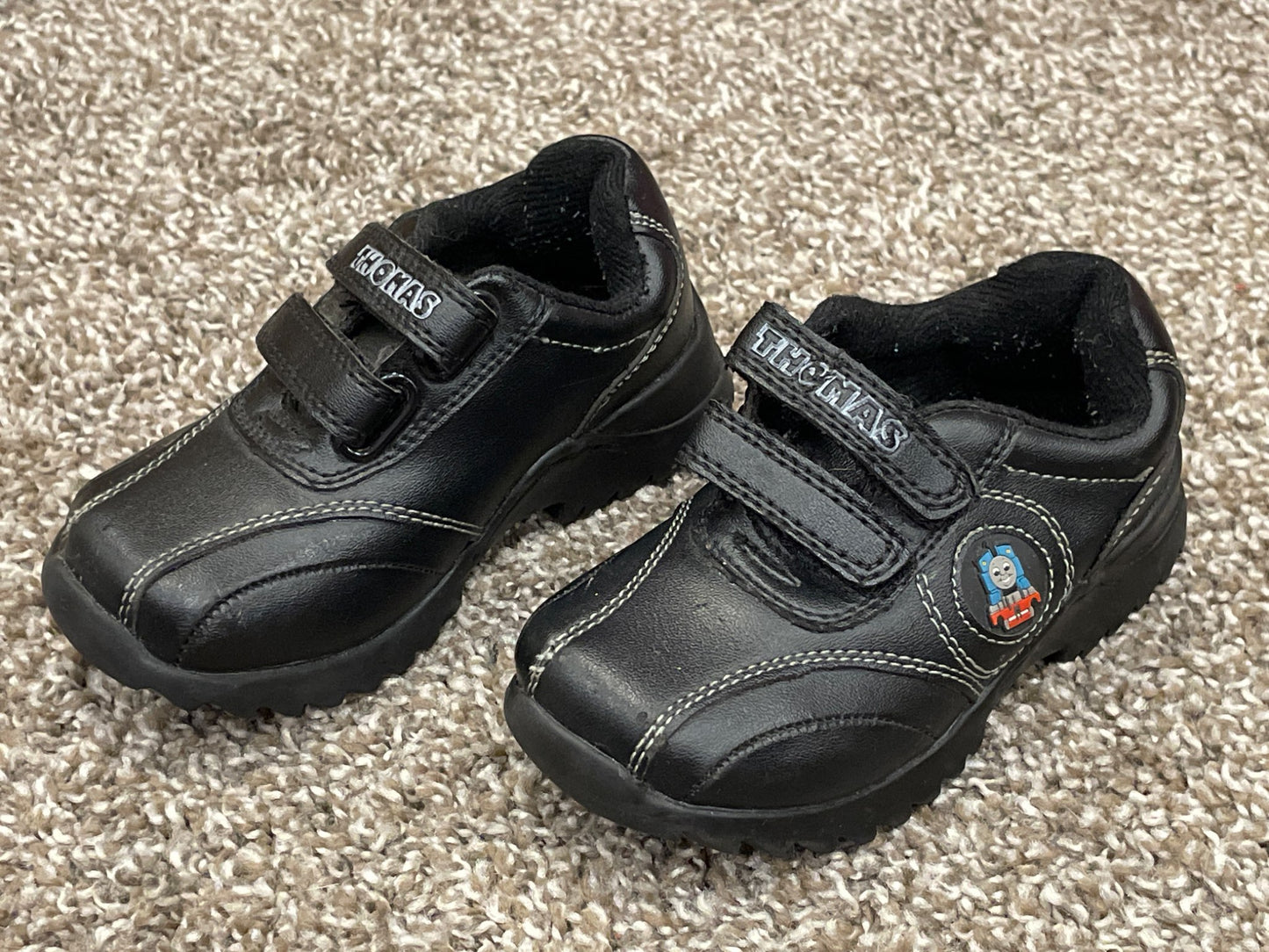 Toddler Boys, Thomas & Friends Black Shoes, size 6, VGUC, Shoes 6 (Walkers:12-24 mth)