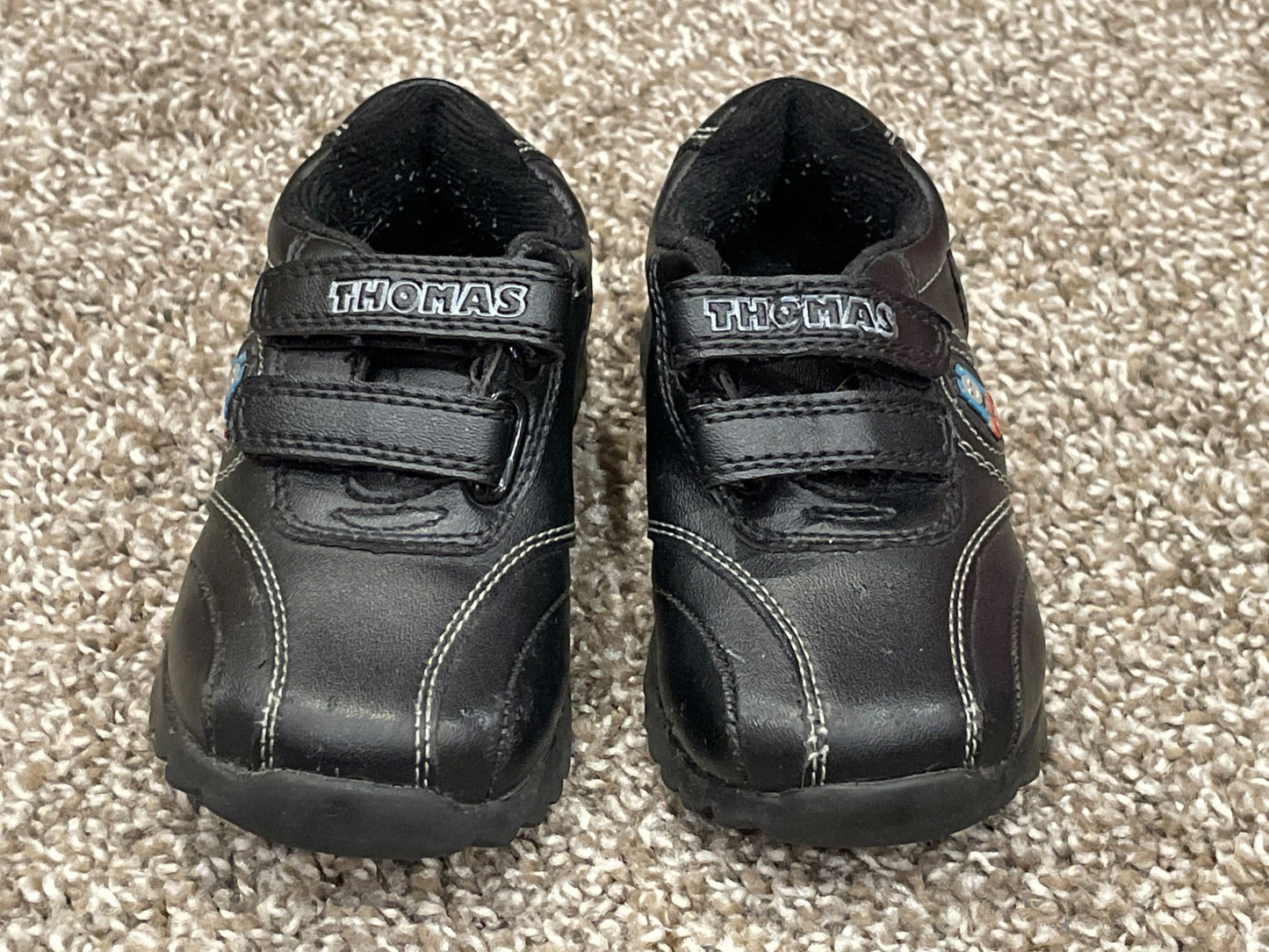 Toddler Boys, Thomas & Friends Black Shoes, size 6, VGUC, Shoes 6 (Walkers:12-24 mth)