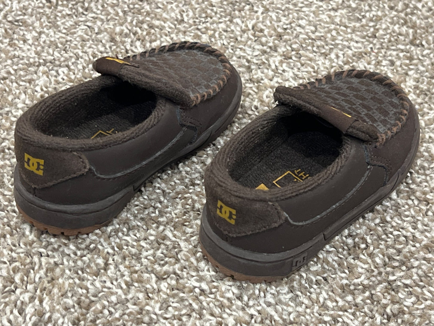 Toddler Boys, Brown Loafers by DC, size 5, EUC, Shoes 5 (Walkers:12-24 mth)