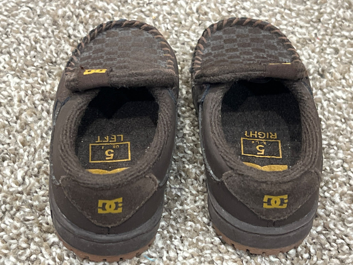 Toddler Boys, Brown Loafers by DC, size 5, EUC, Shoes 5 (Walkers:12-24 mth)