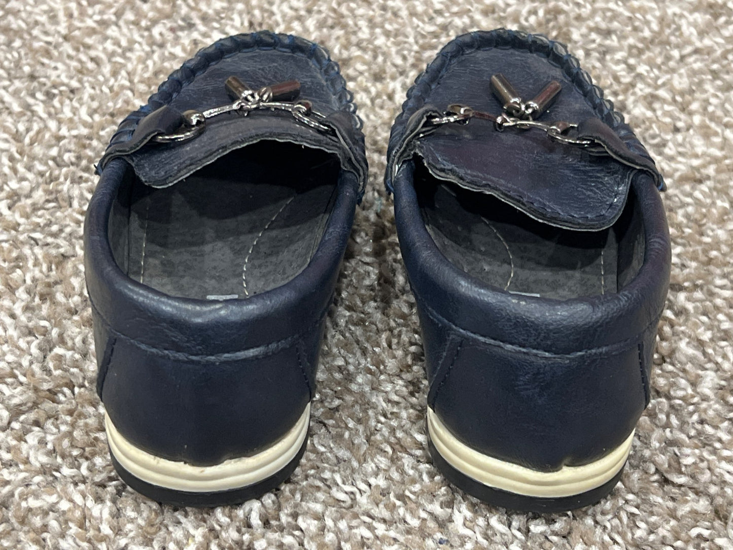 Toddler Boys, Navy Boats Shoes, size 5.5, VGUC, Shoes 5.5 (Walkers:12-24 mth)
