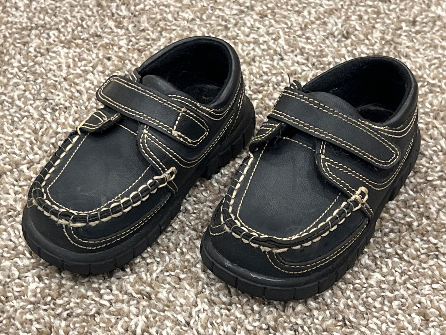 Toddler Boys, Black Shoes, size 5, VGUC, Shoes 5 (Walkers:12-24 mth)