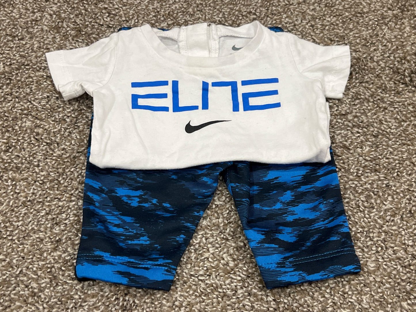 Baby Boys Nike Outfit White T-shirt with Blue Sport pants, size 0-3 mos, VGUC, Kids 3 Month (0-3M)