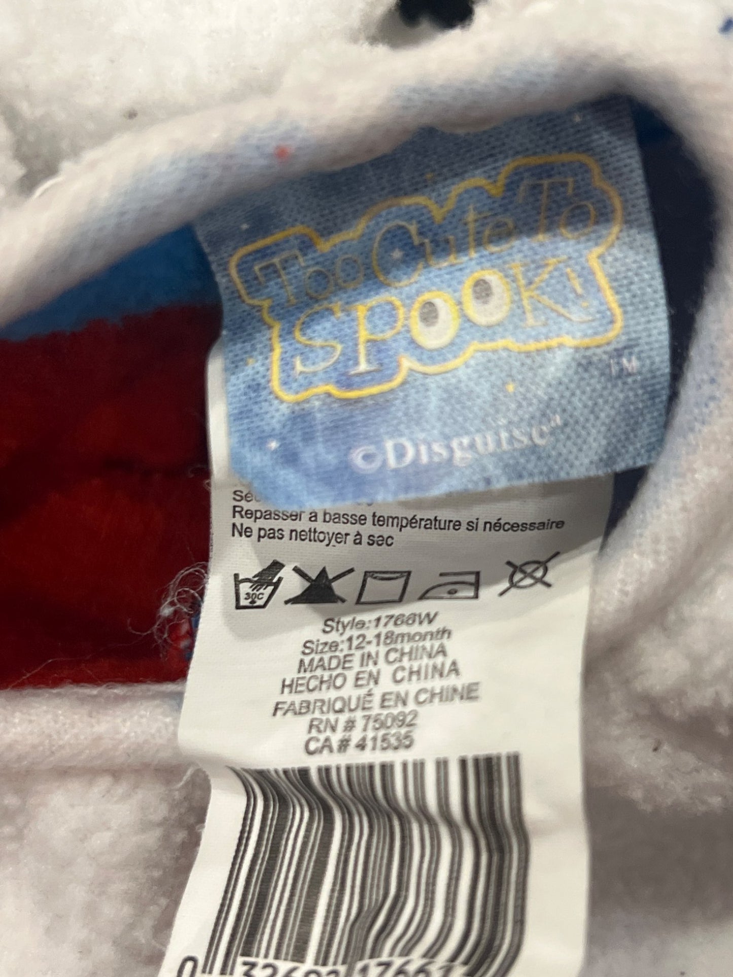 Too Cute to Spook, Clown Costume, size 12-18mos, VGUC, Kids 18 Month (12-18M)