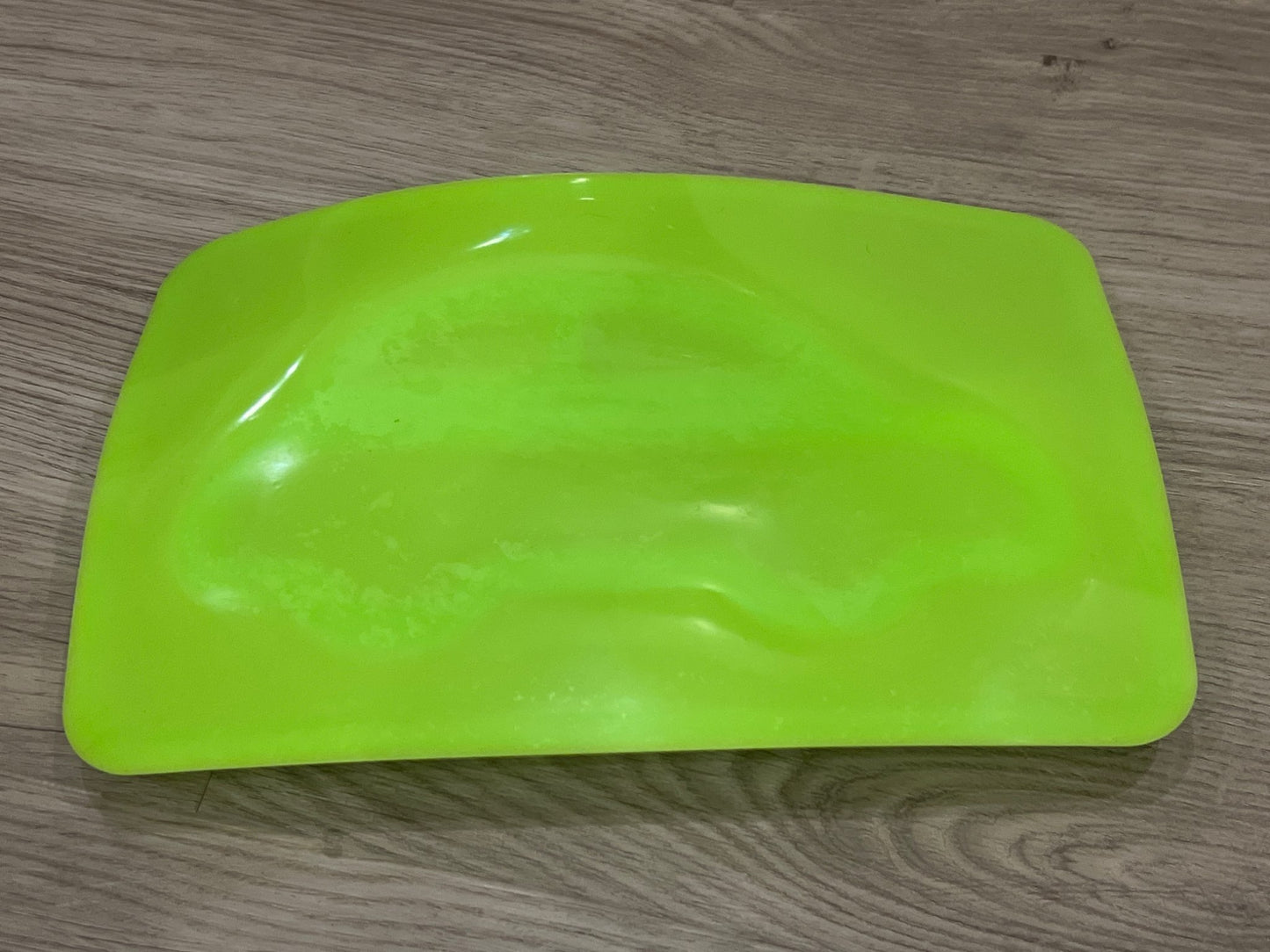 Feeding mat, green car, sticks to table, VGUC