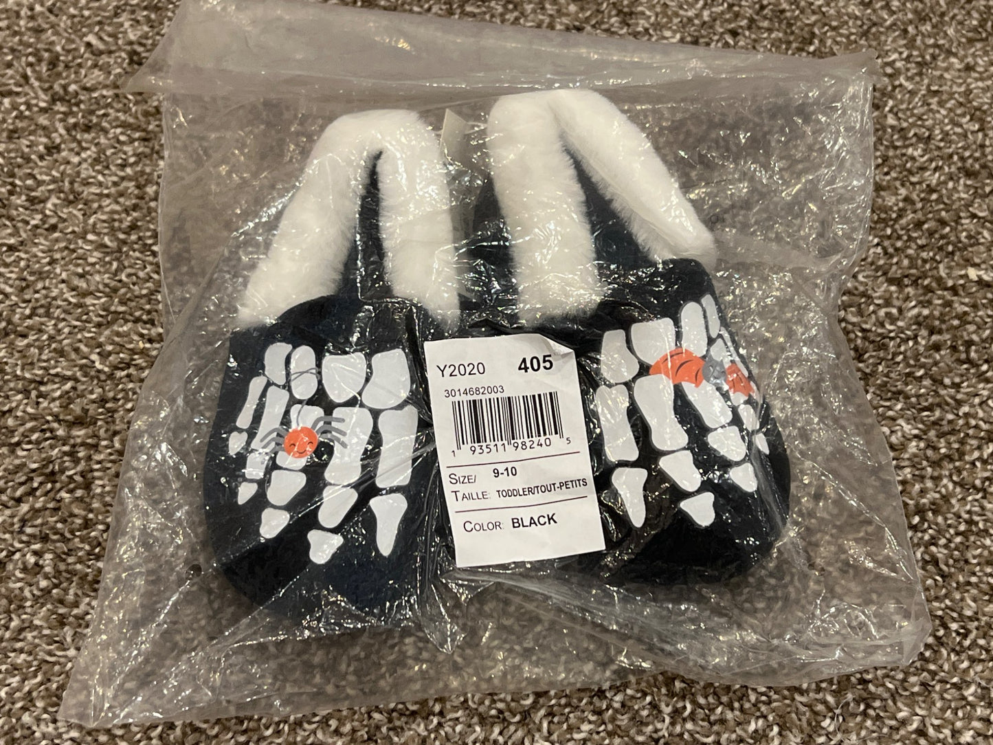 Gymboree, Skeleton Slippers, size 9-10, NWT, MSRP $26.95, Shoes 9 (Toddler:2-4yr)