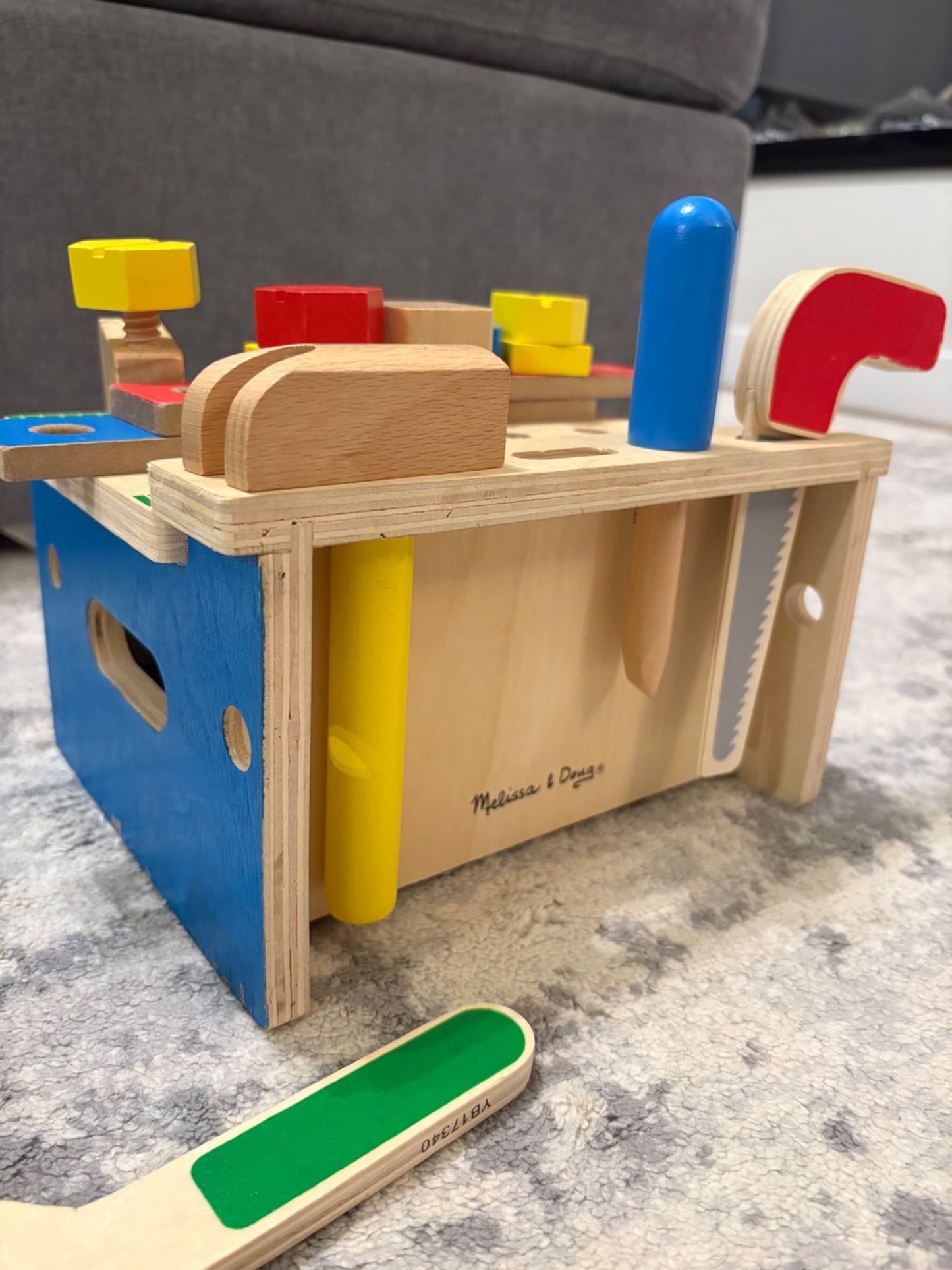 Melissa and Doug hammer and saw tool bench