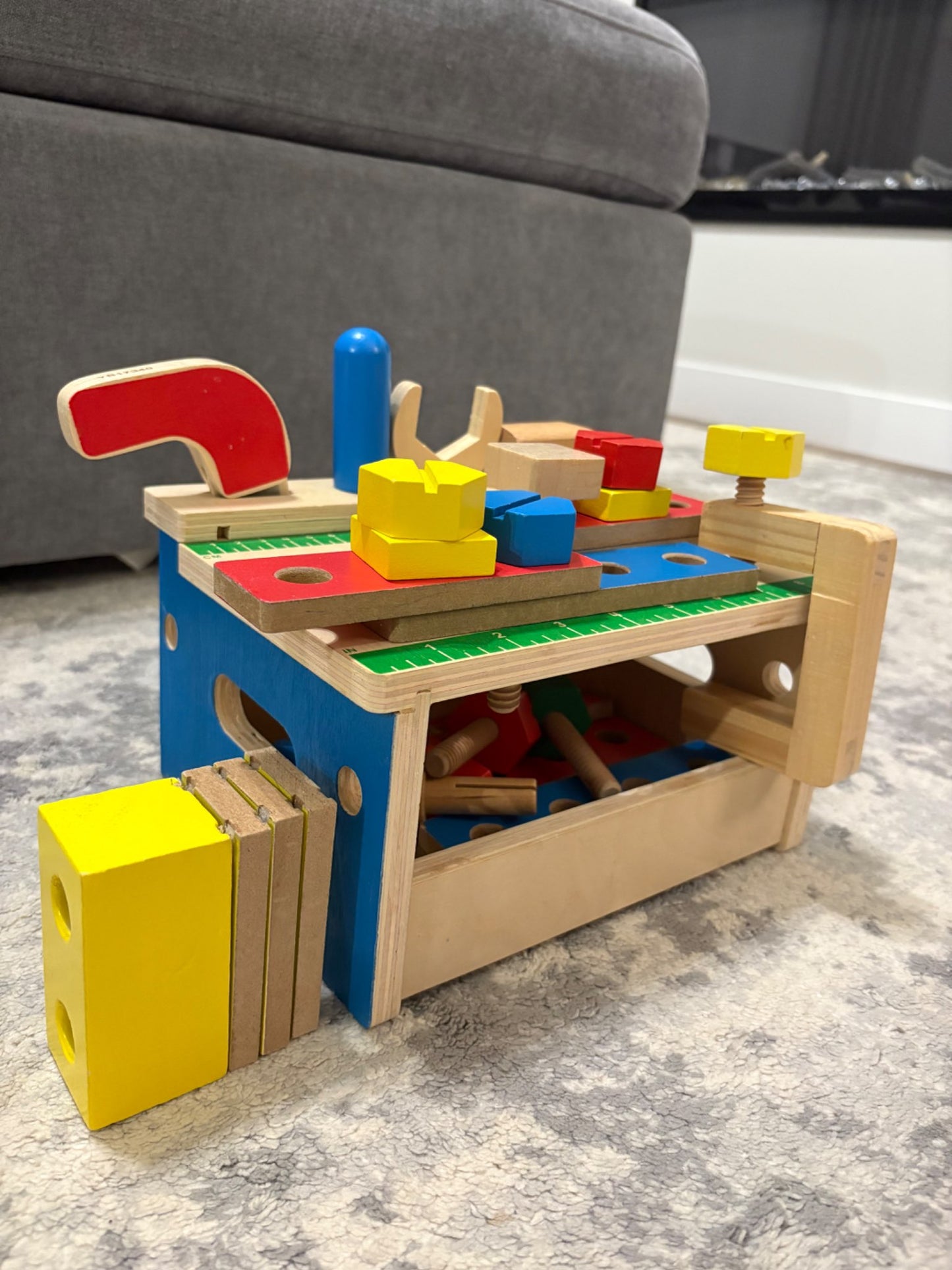 Melissa and Doug hammer and saw tool bench