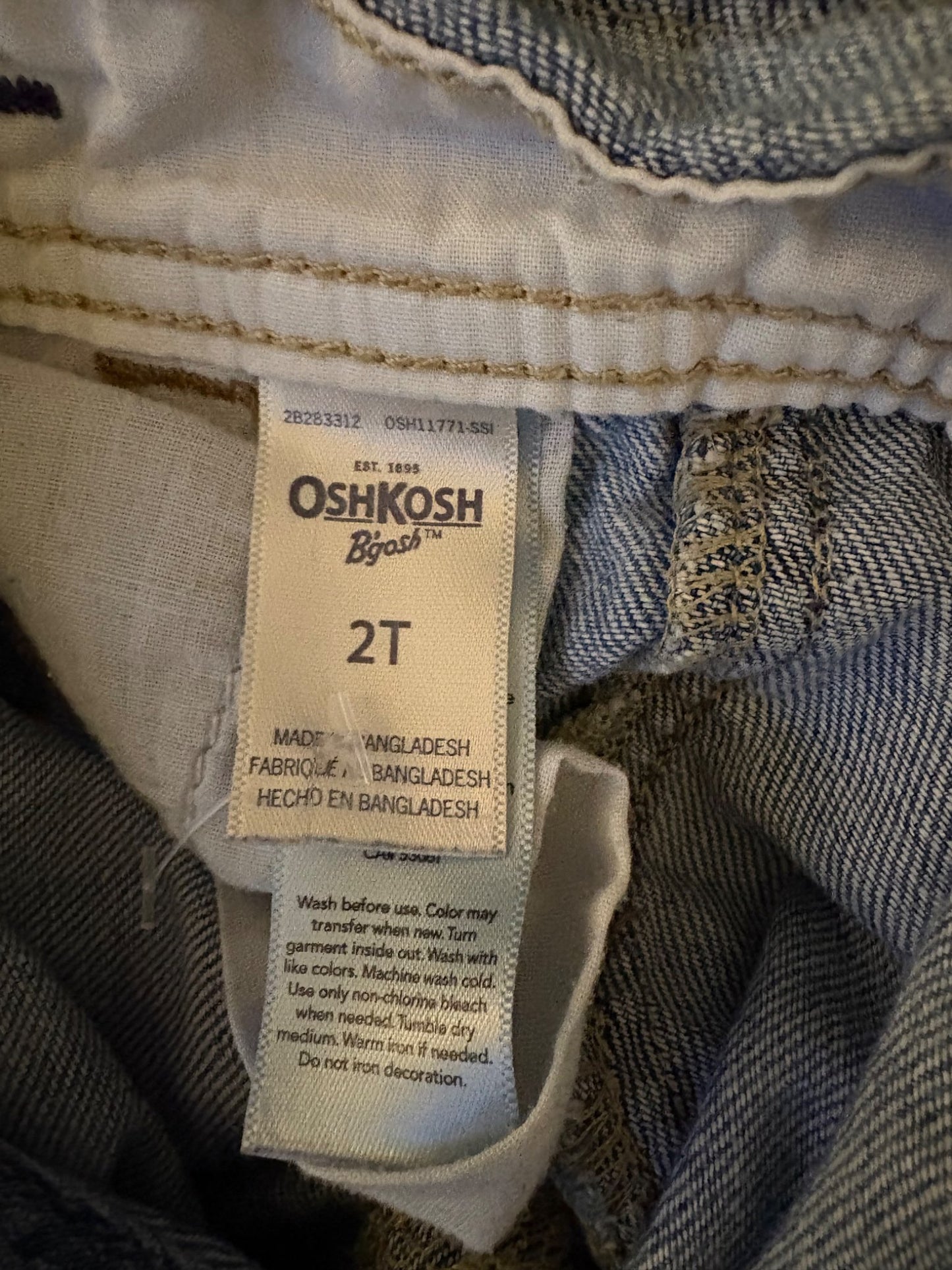 Oshkosh b’gosh 2T denim overalls , Kids 2T