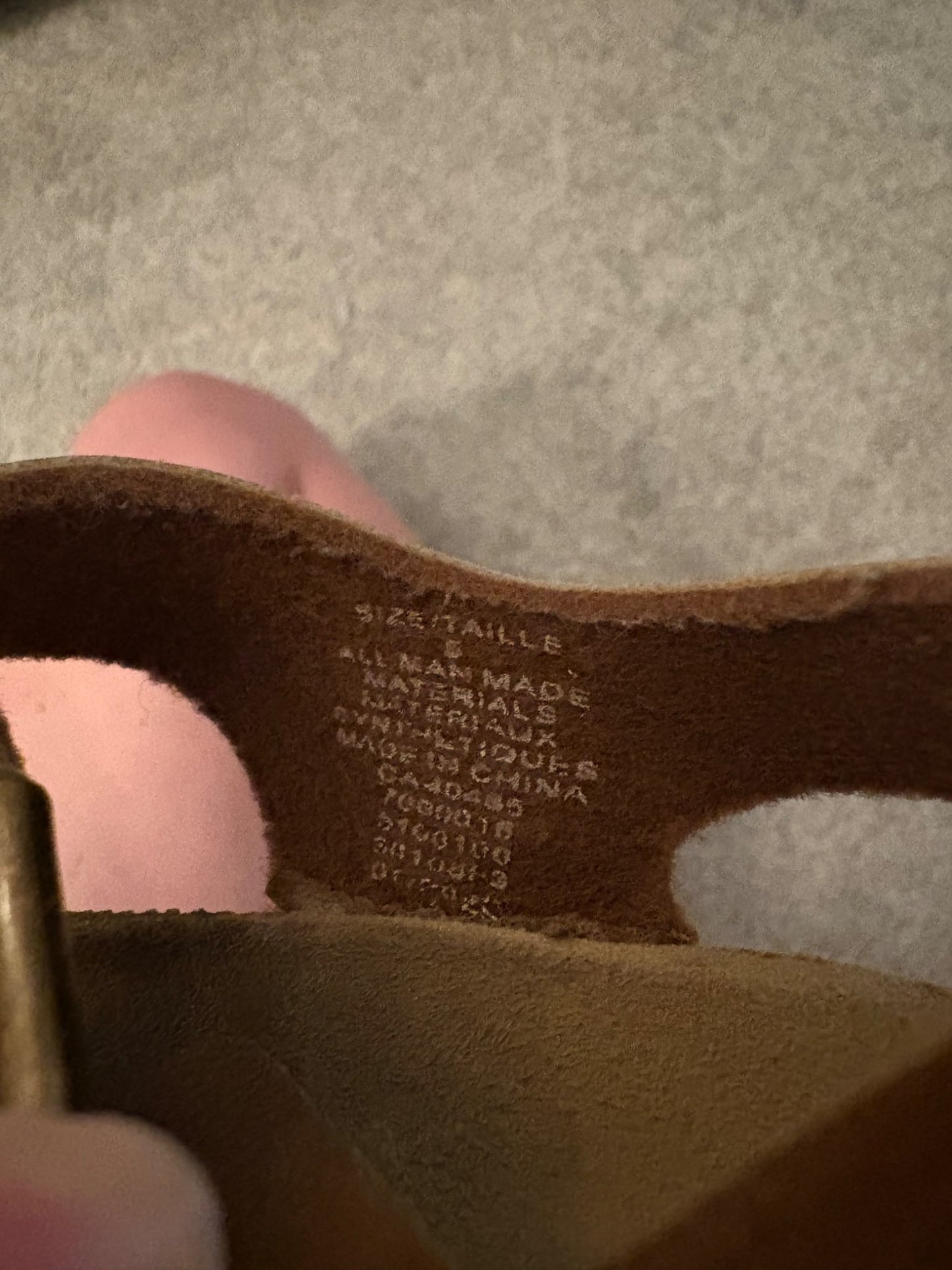 Children's Place Brown leather sandals size C5 , Shoes 5 (Walkers:12-24 mth)