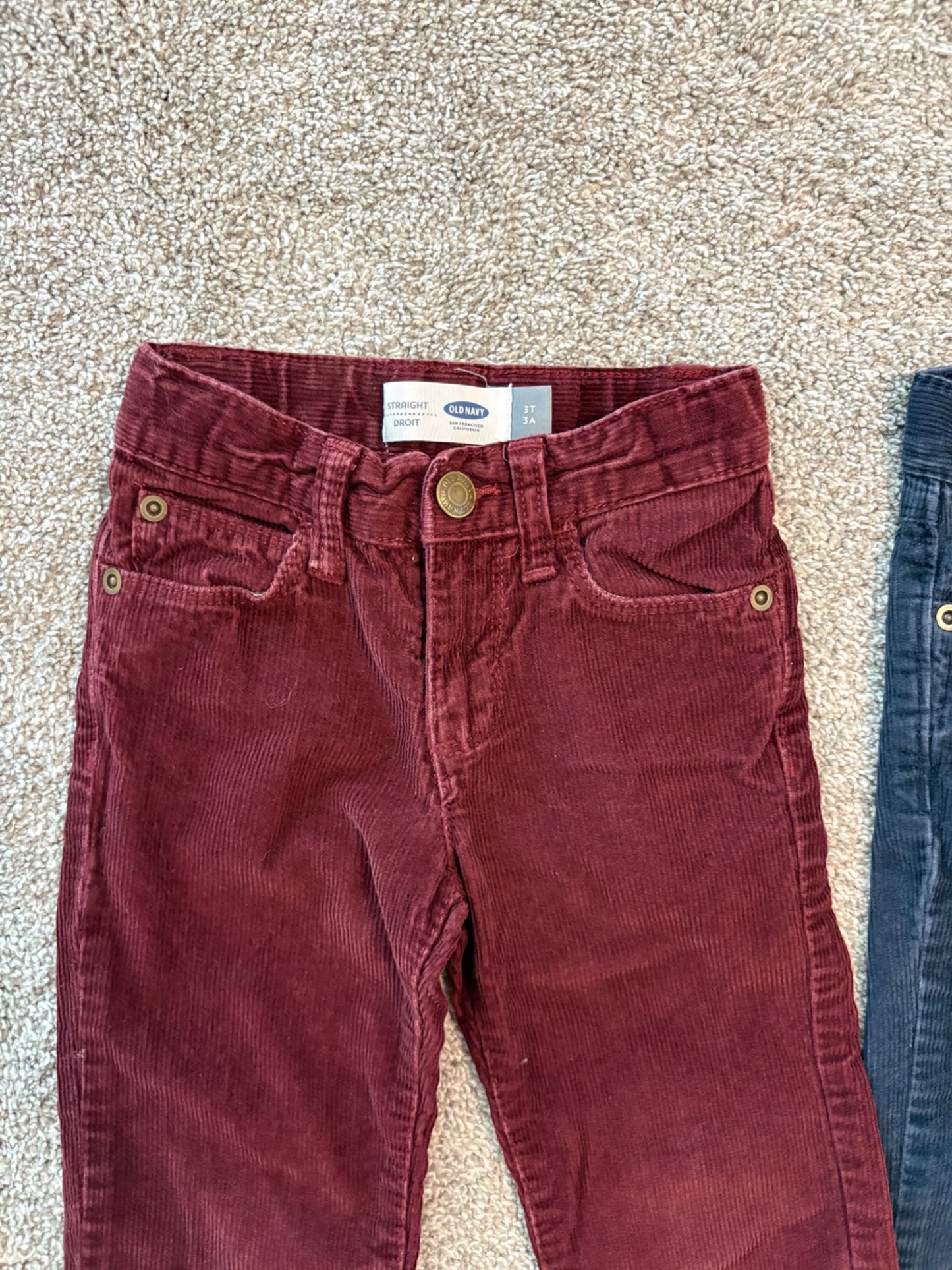 3T Old Navy Set of Pants - chenille type of fabric , Kids 3T