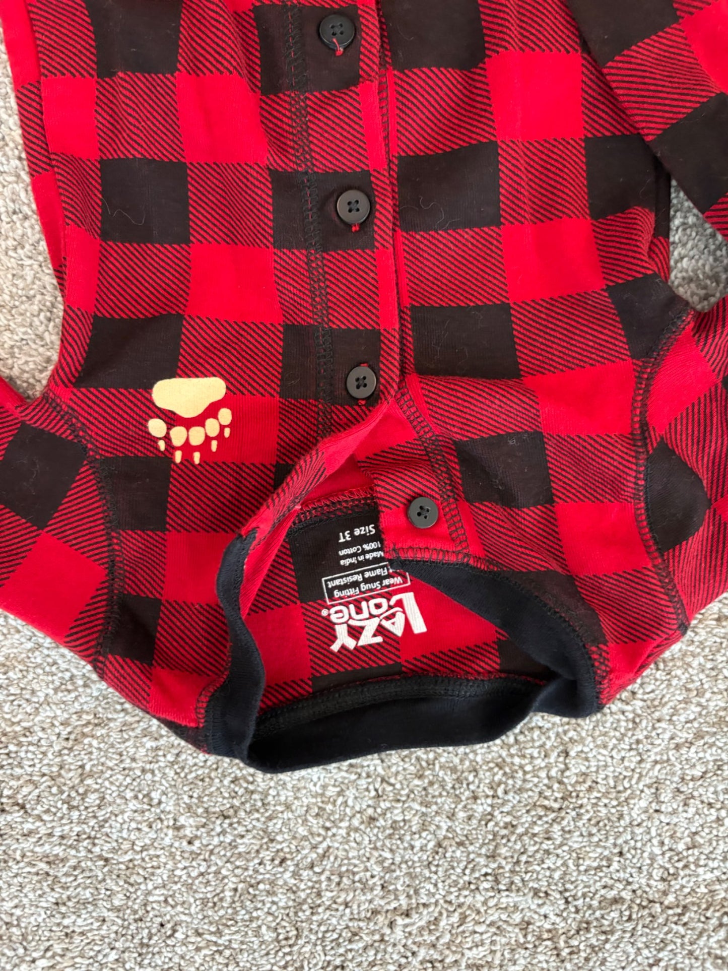 3T Pajama Bundle (see the red pajama's bear cheeks butt-flap!) Lazy One + Carter's Brands , Kids 3T