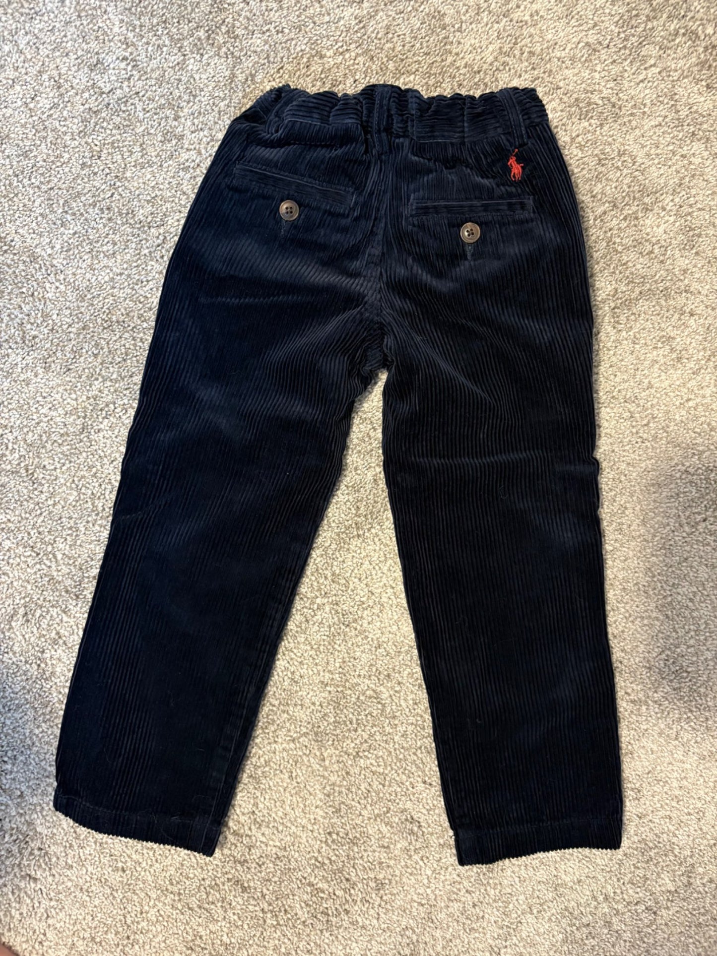3T Navy Polo Ralph Lauren Chenille Dress Pants with elastic waistband MSRP $65+ , Kids 3T