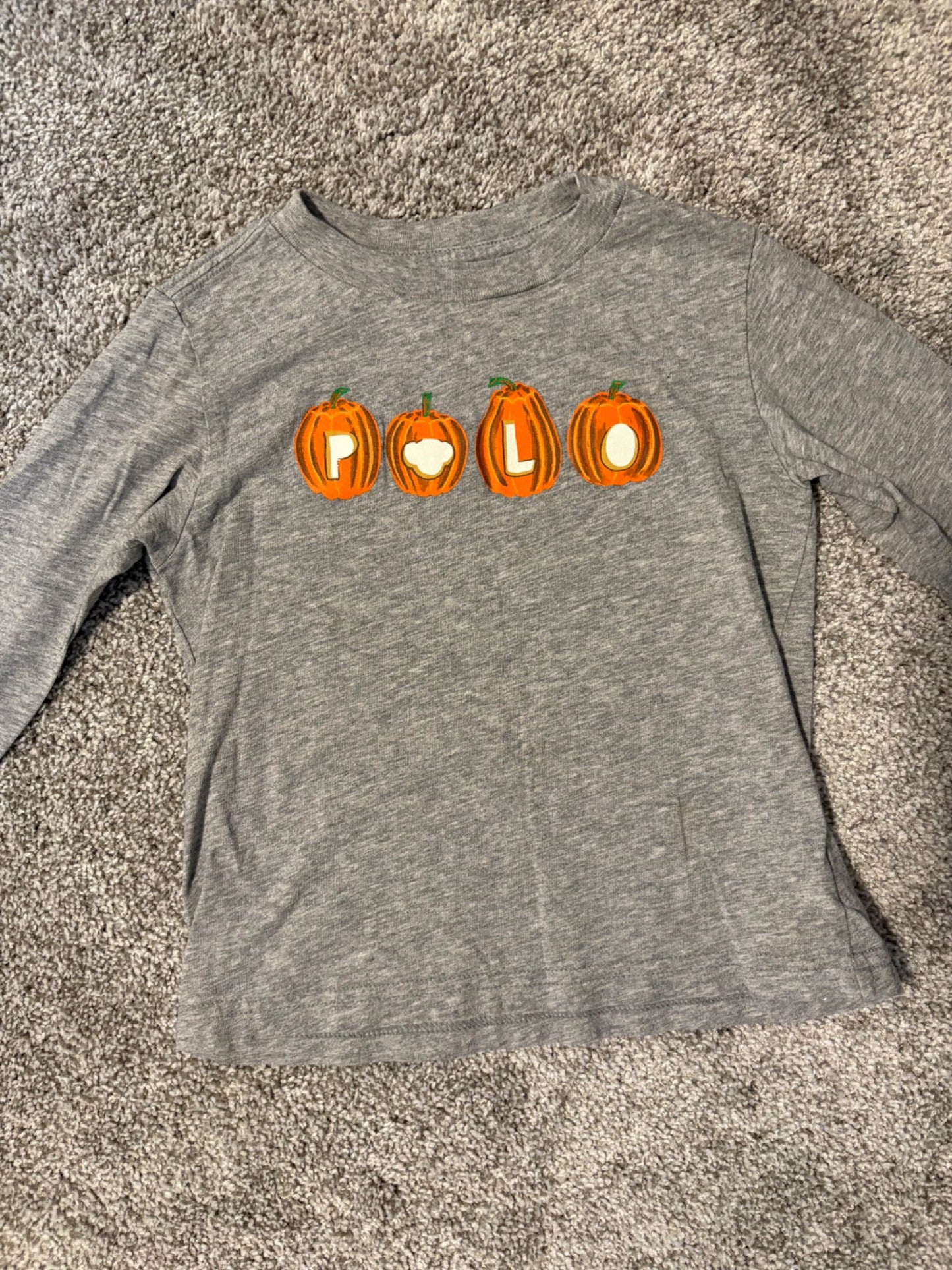 3T Polo Ralph Lauren Pumpkin Halloween long-sleeve T-shirt. MSRP $40+, Kids 3T