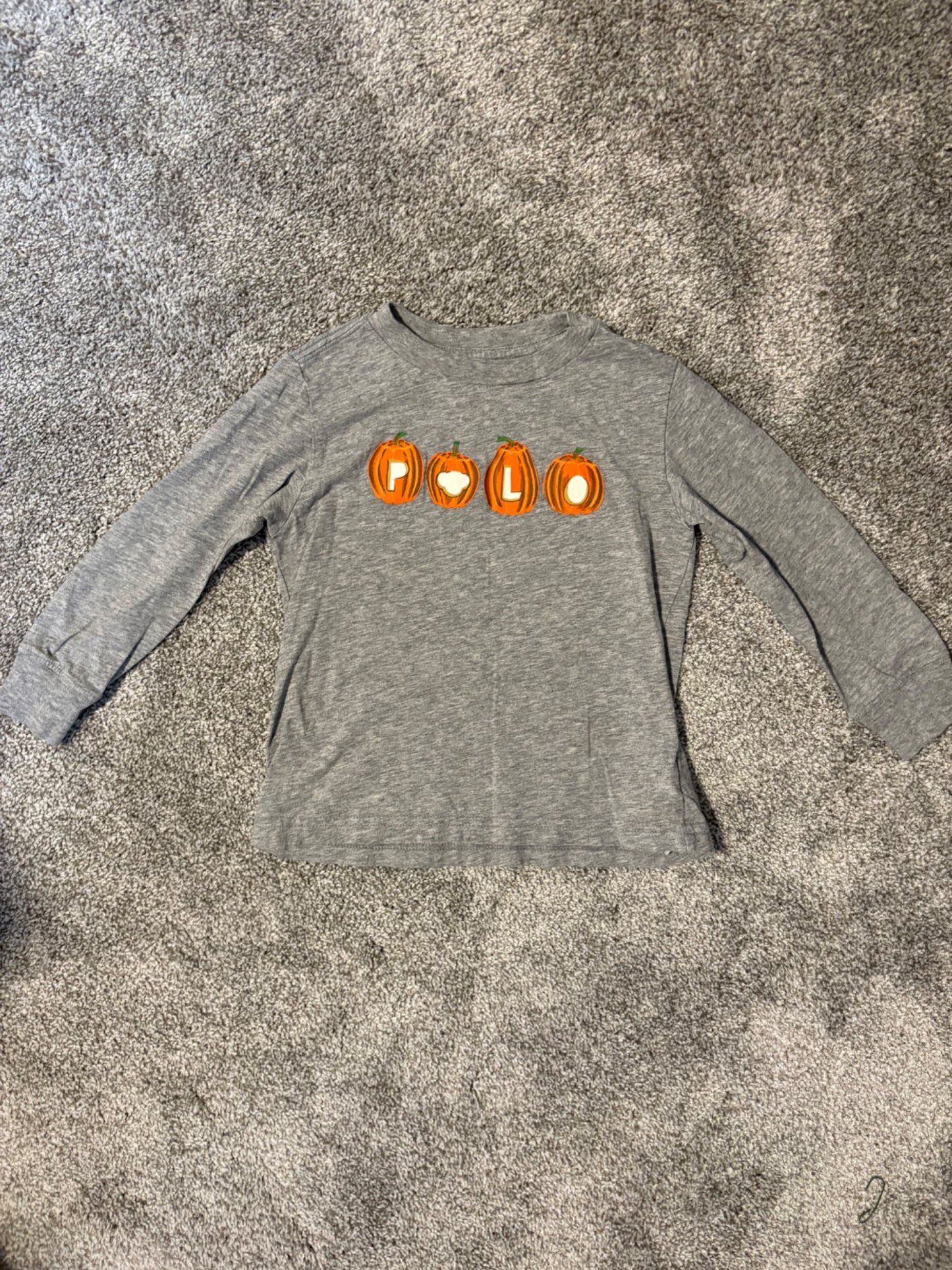 3T Polo Ralph Lauren Pumpkin Halloween long-sleeve T-shirt. MSRP $40+, Kids 3T