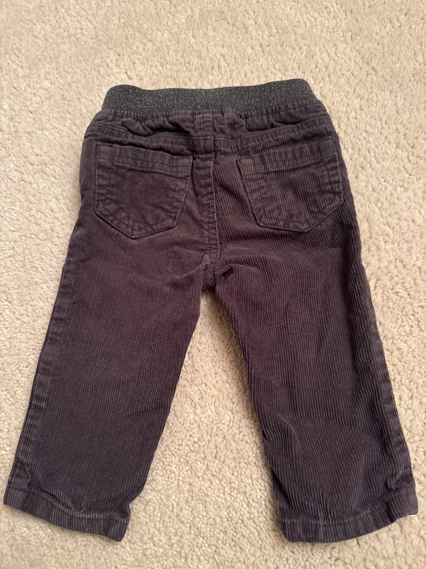 Joe Fresh size 6-12m charcoal corduroy pants , Kids 9 Month (6-9M)