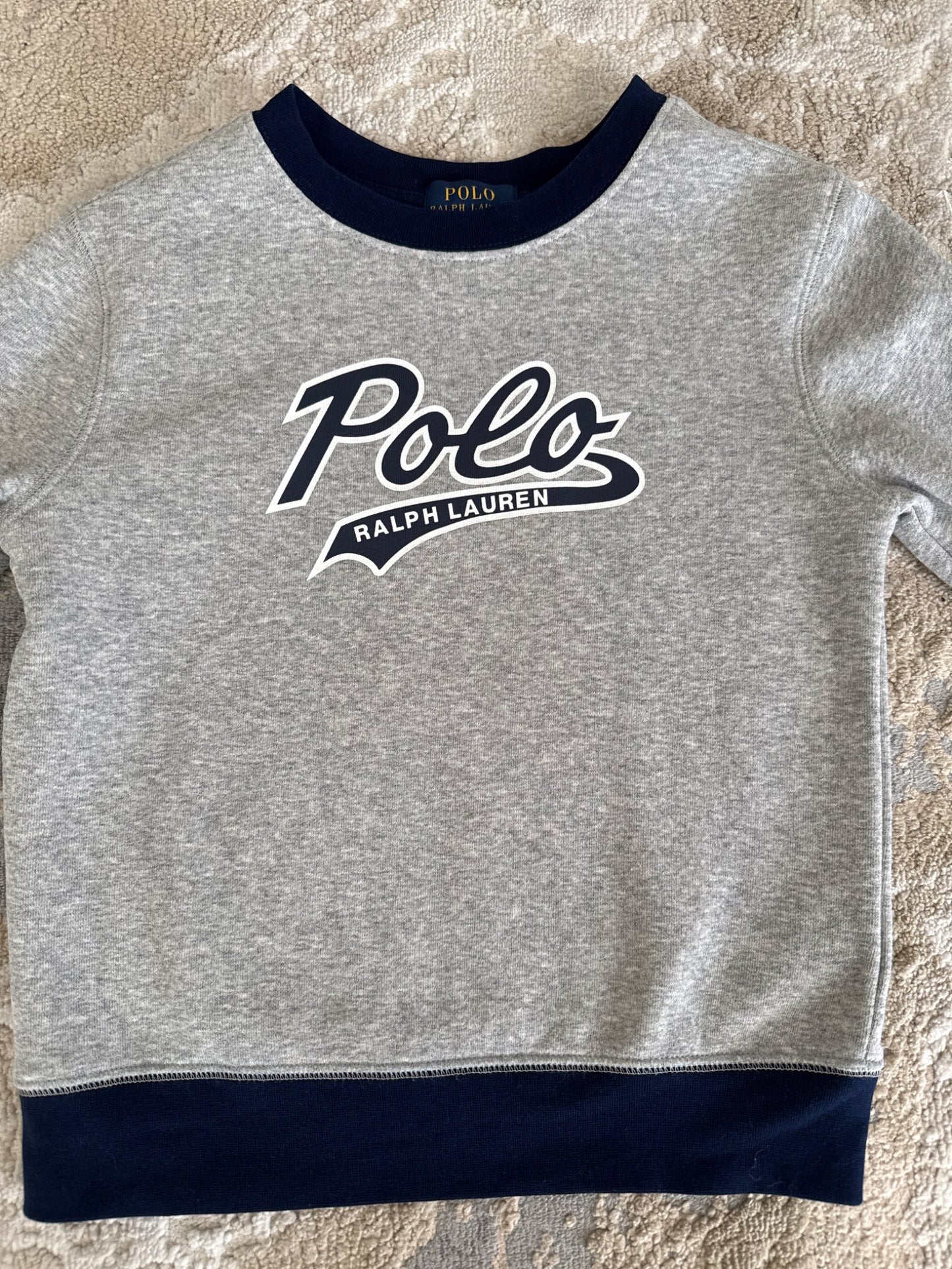 Polo Ralph Lauren size 5 grey& navy sweatshirt, Kids 5/5T