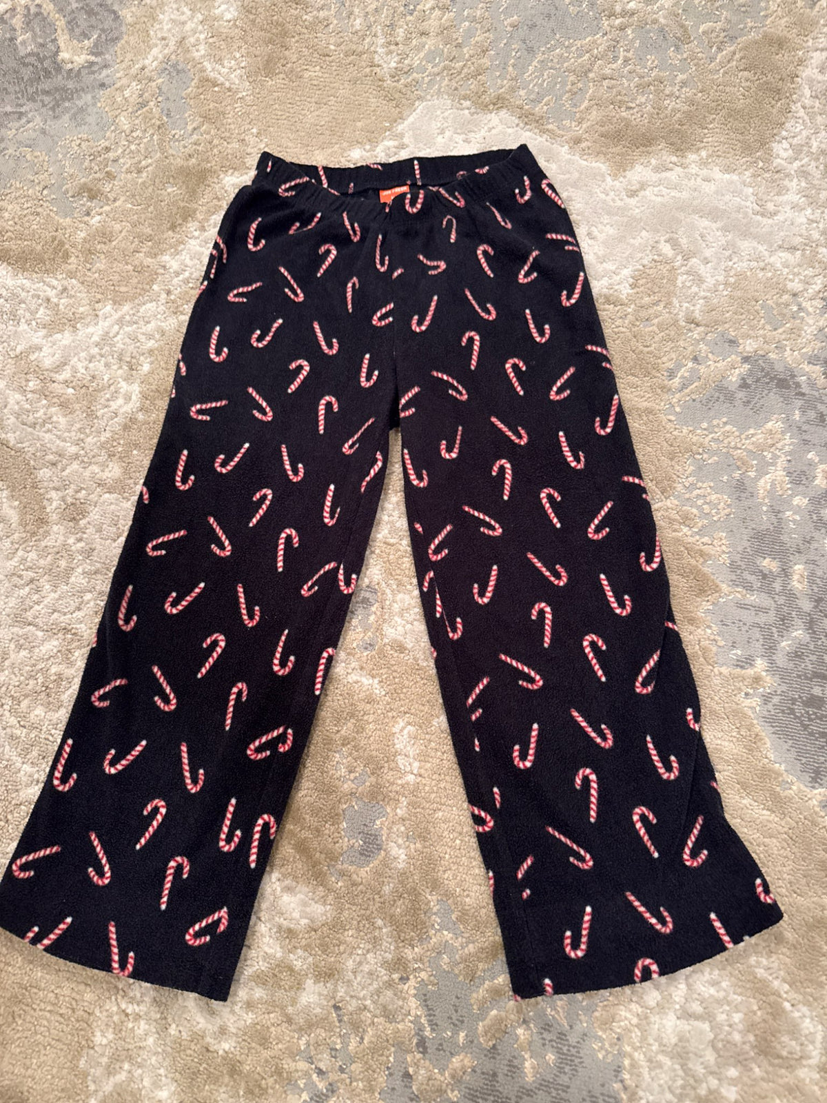 Joe fresh size S (6) cane candy red, white & navy long sleeve pjs, Kids 6/6X