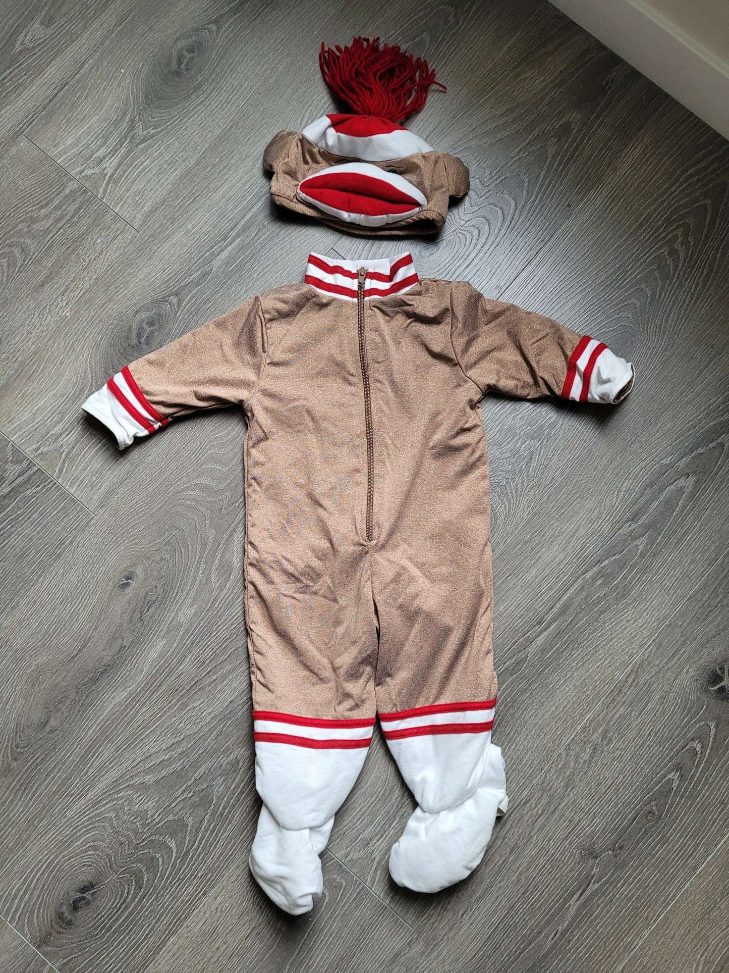 Sock Monkey Costume Size 12M, Kids 12 Month (9-12M)
