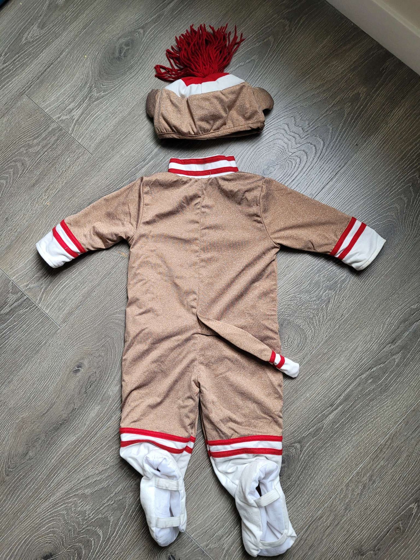 Sock Monkey Costume Size 12M, Kids 12 Month (9-12M)