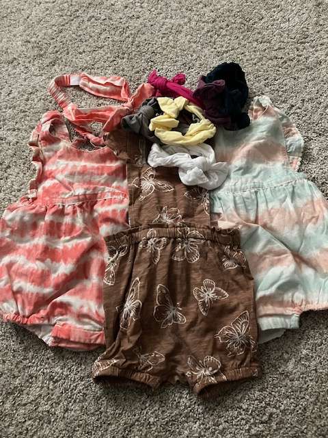 Girls rompers & bows, Kids 12 Month (9-12M)