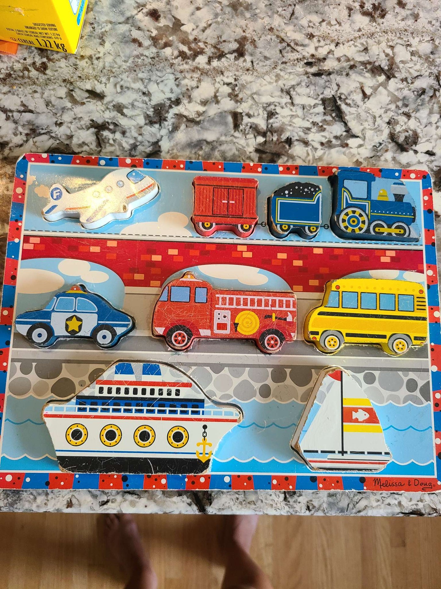 Melissa and doug 9 piece wooden puzzle