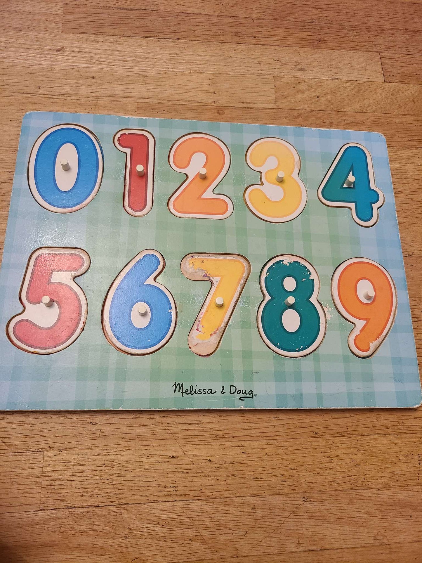 Melissa and doug number wooden puzzle