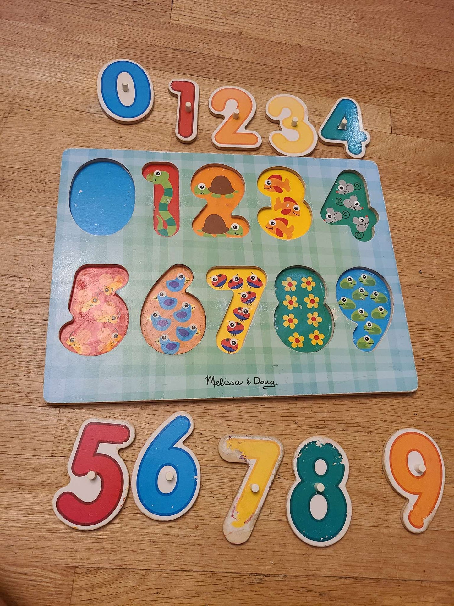 Melissa and doug number wooden puzzle