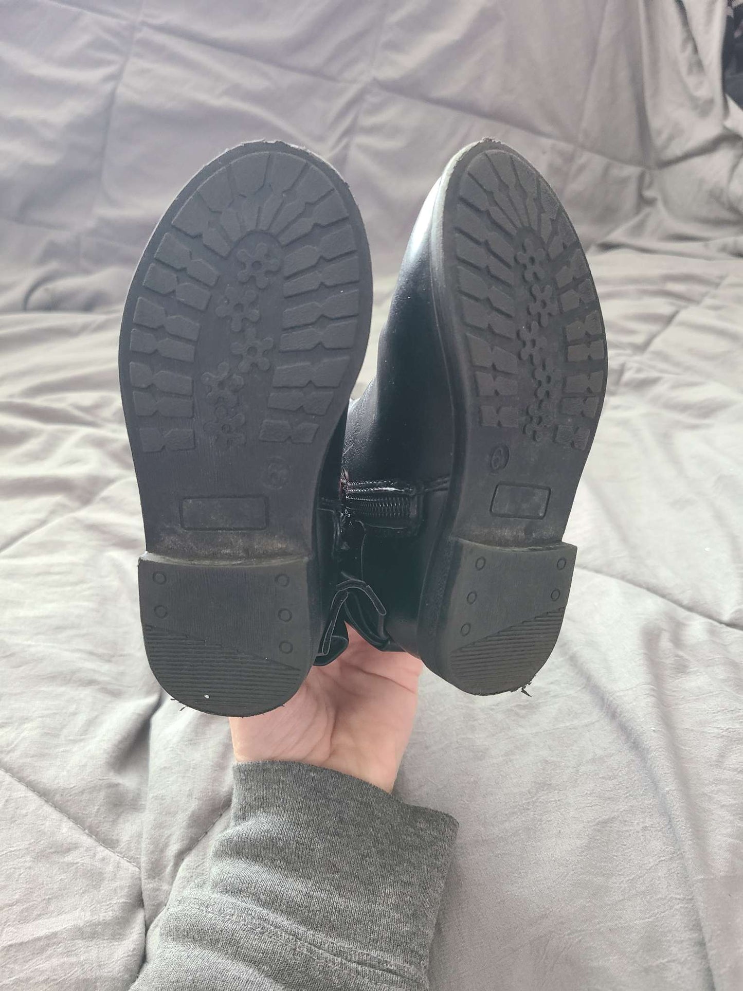 George Size 6 black boots , Shoes 6 (Walkers:12-24 mth)