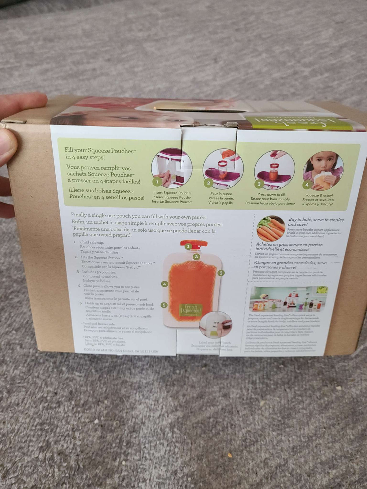 Infantino squeeze pouches and spoon new
