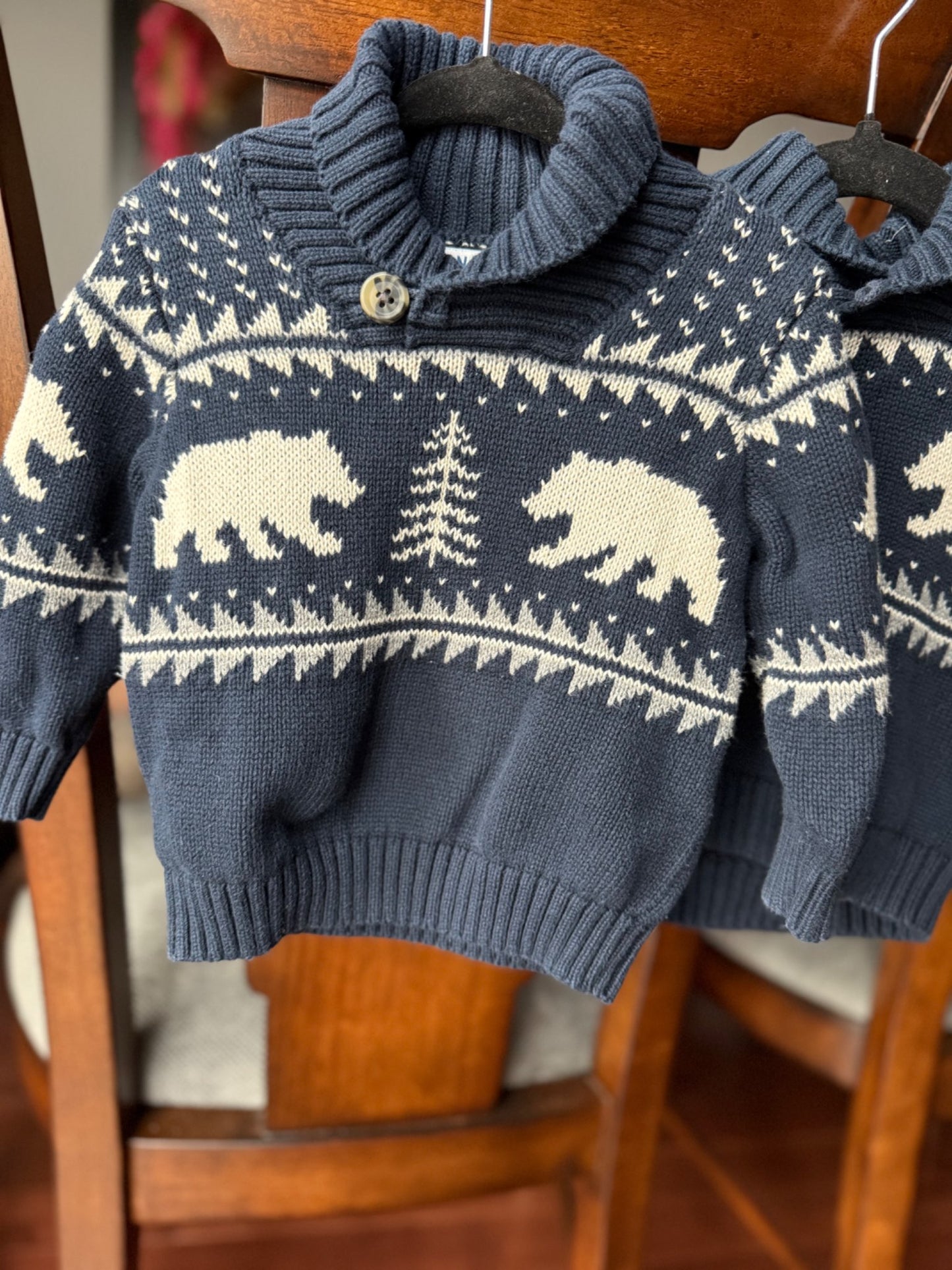 Two Adorable matching Sweaters (great for twins!) , Kids 18 Month (12-18M)