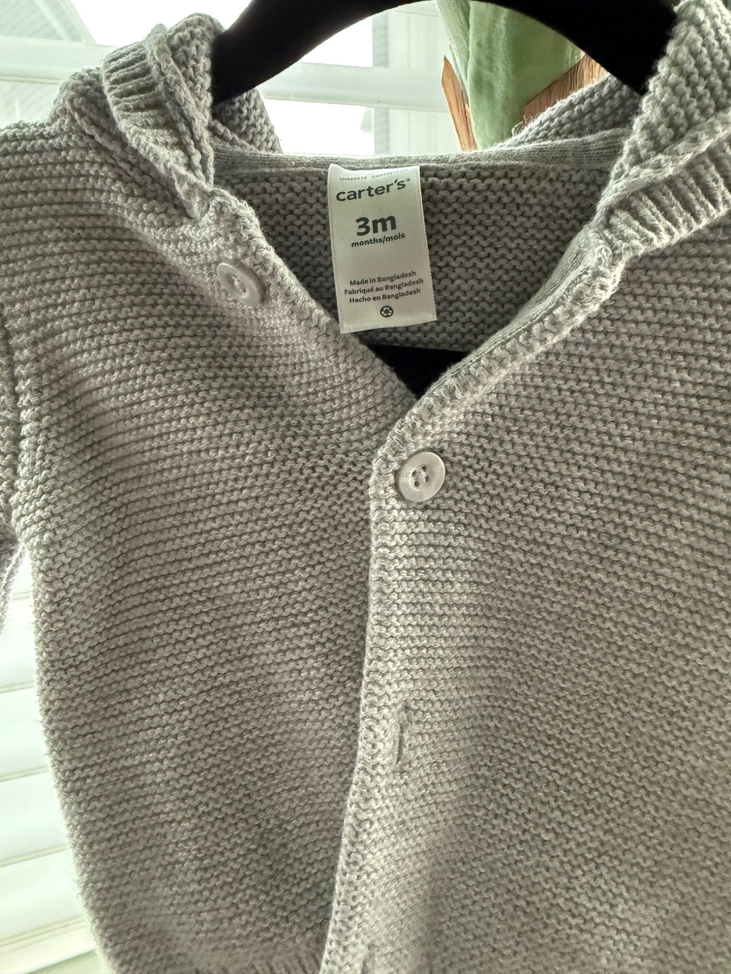 2 cute knit sweaters with hood (3 mos) , Kids 3 Month (0-3M)