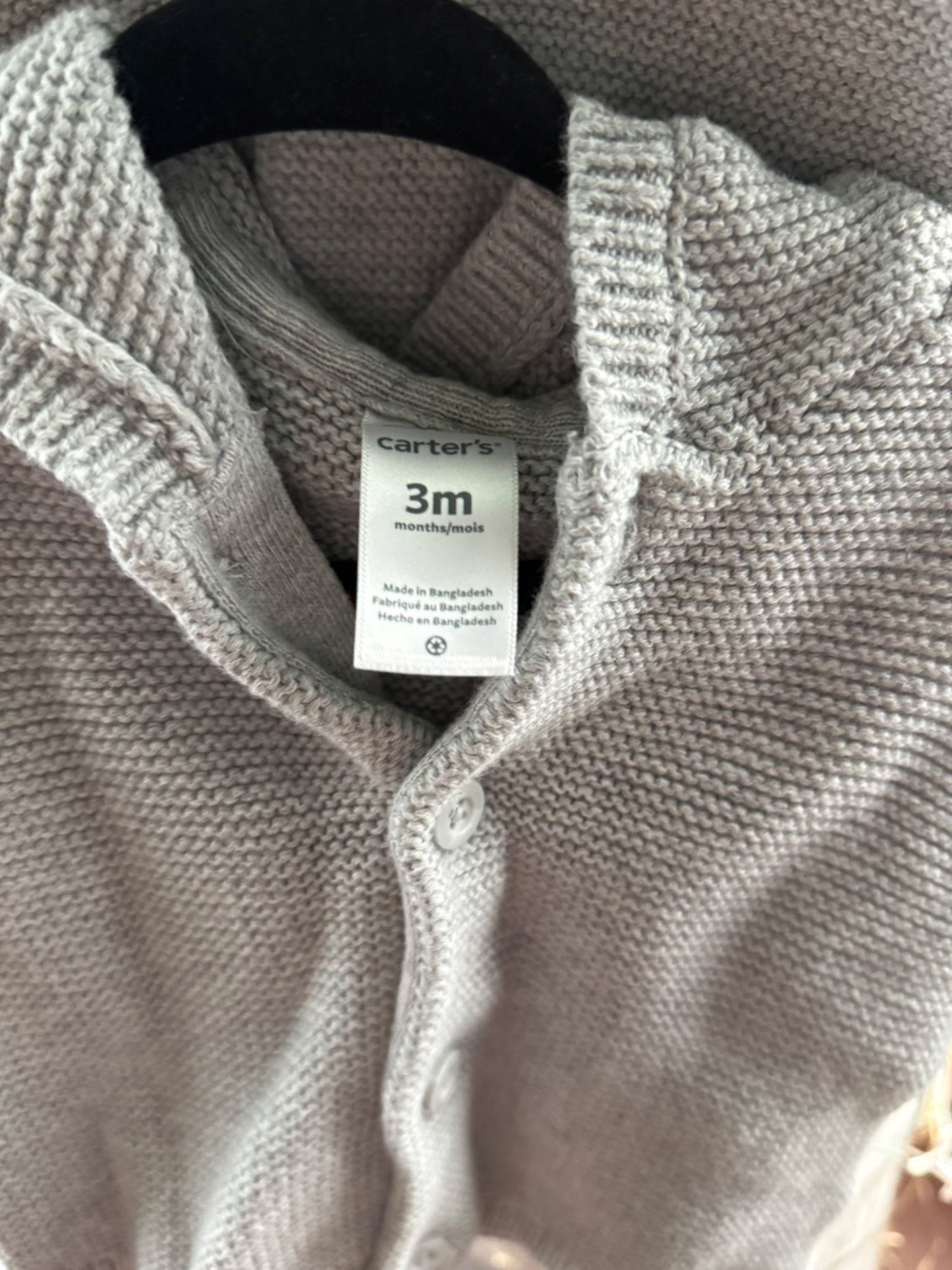 2 cute knit sweaters with hood (3 mos) , Kids 3 Month (0-3M)