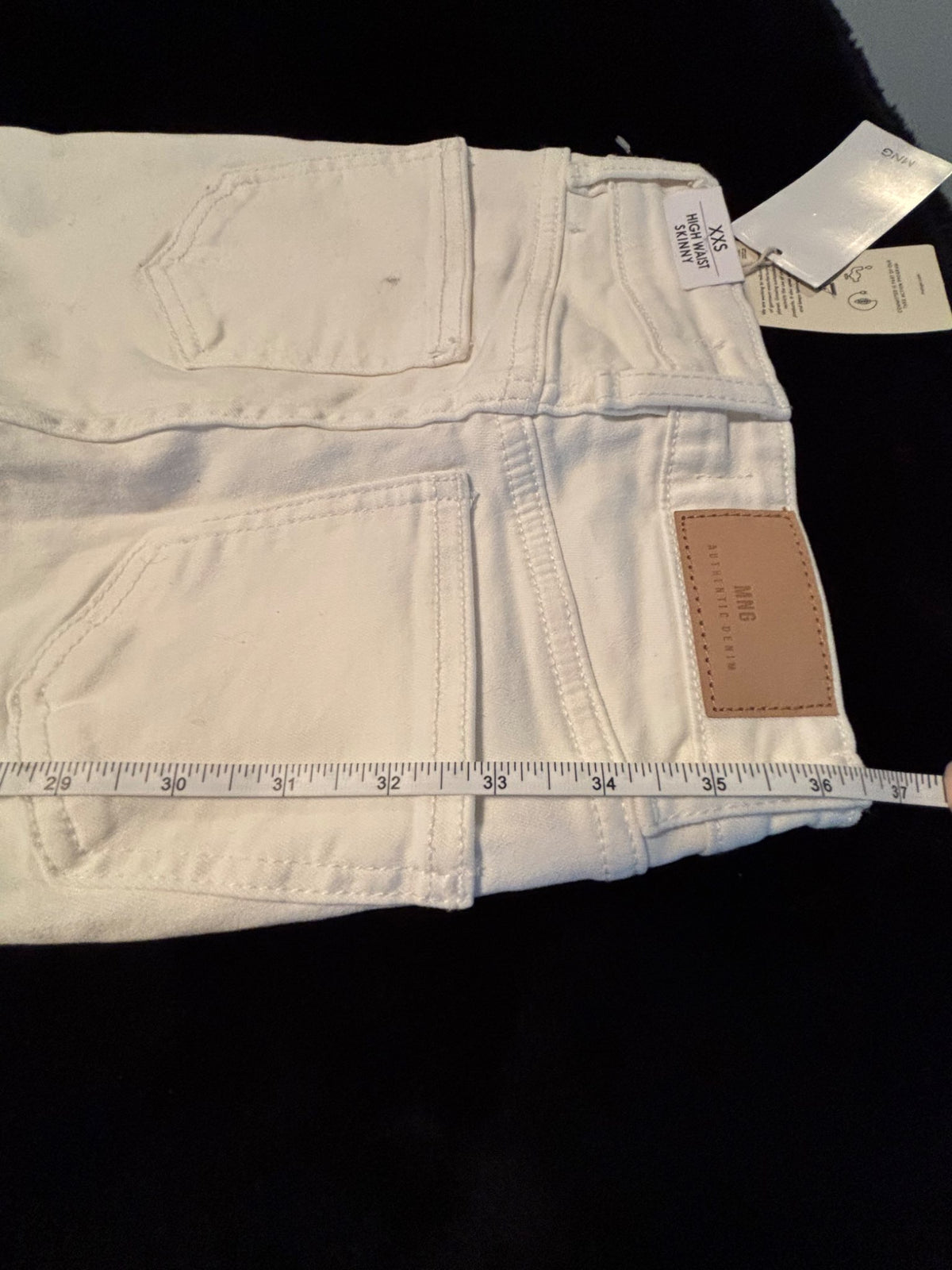 Mango - girls white jeans xxs slim waist, Kids 12